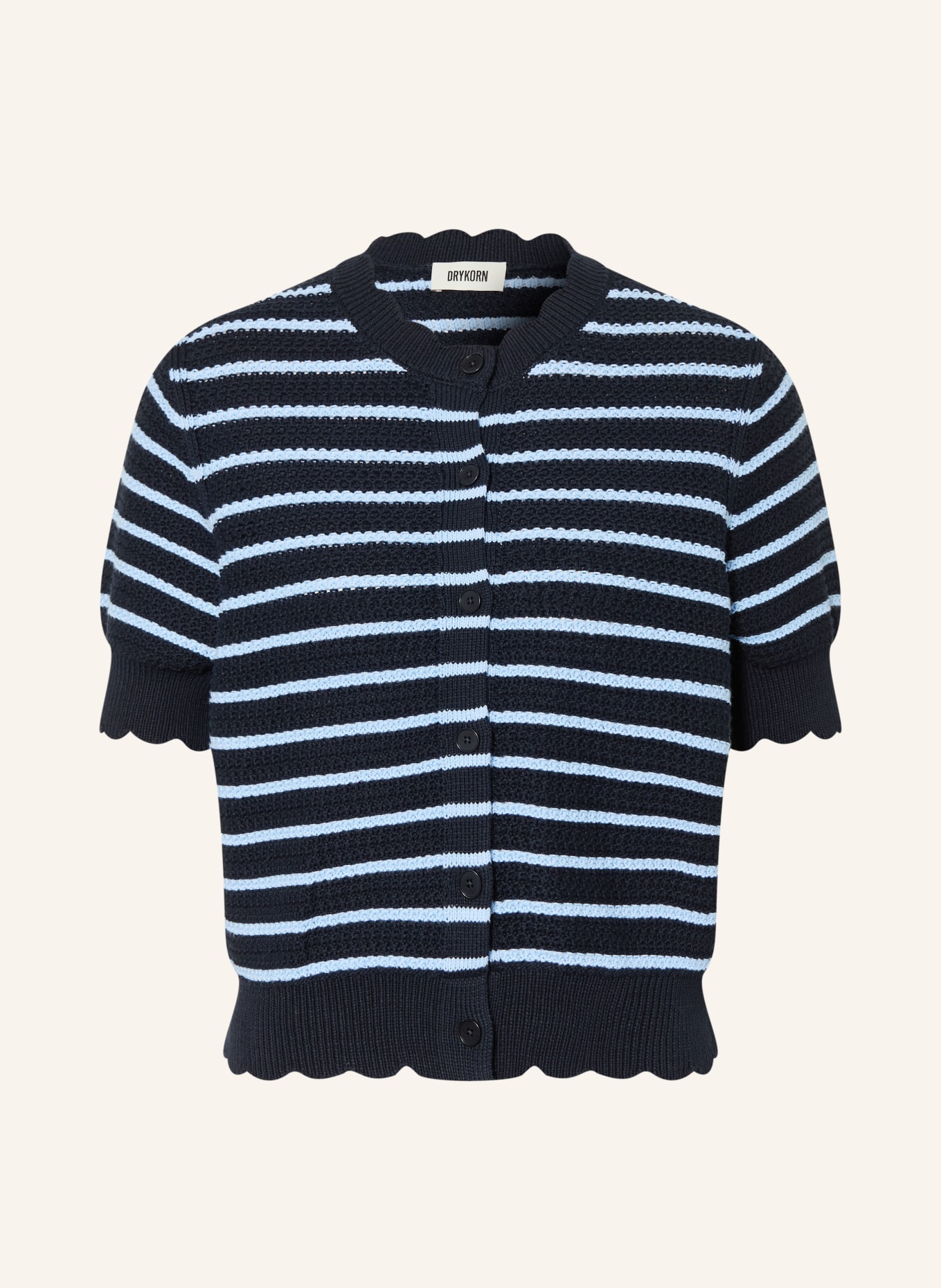 DRYKORN DARYANI Cardigan: DARK BLUE / LIGHT BLUE