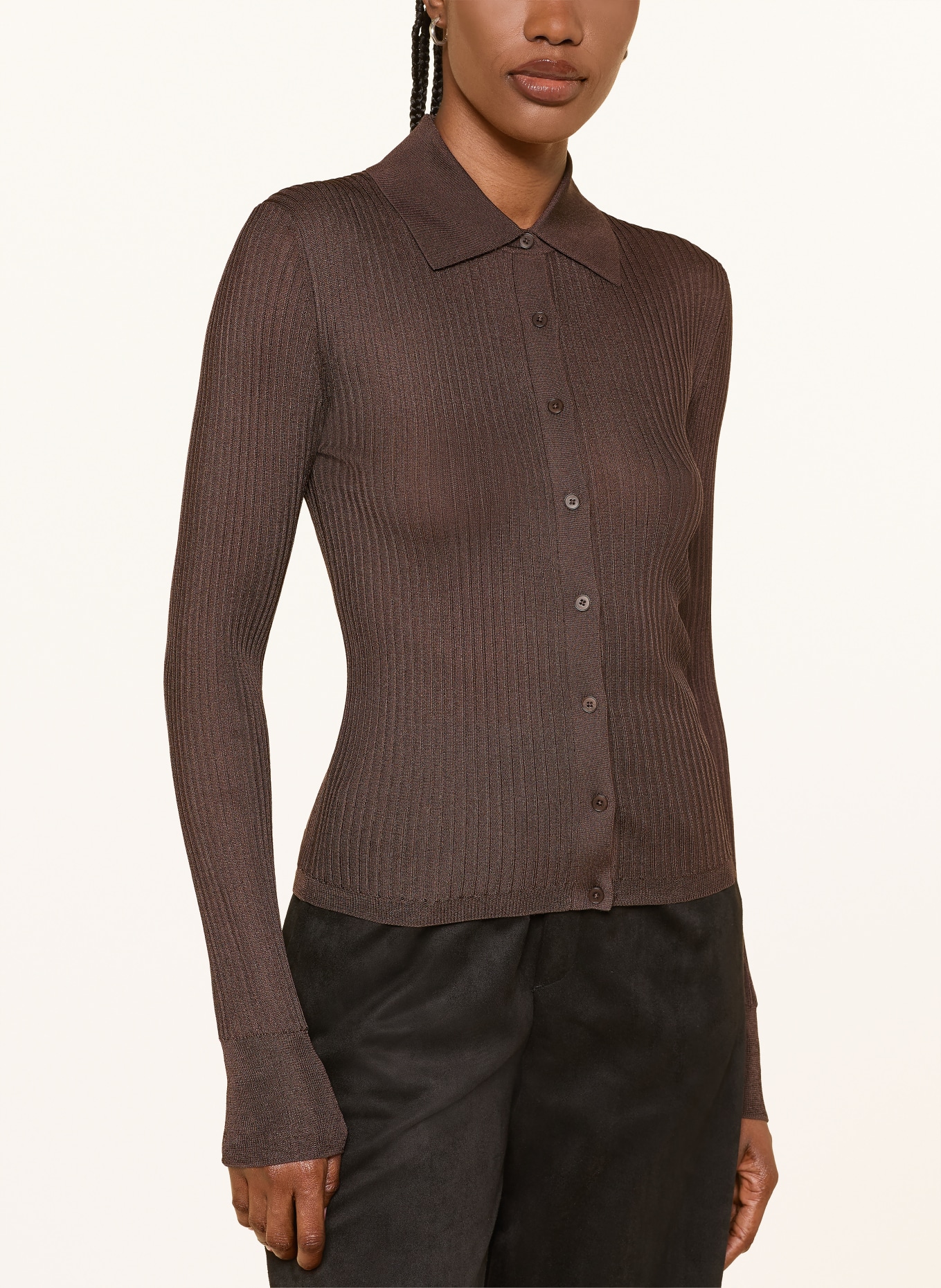 DRYKORN Strickjacke ARHANYA: DUNKELBRAUN