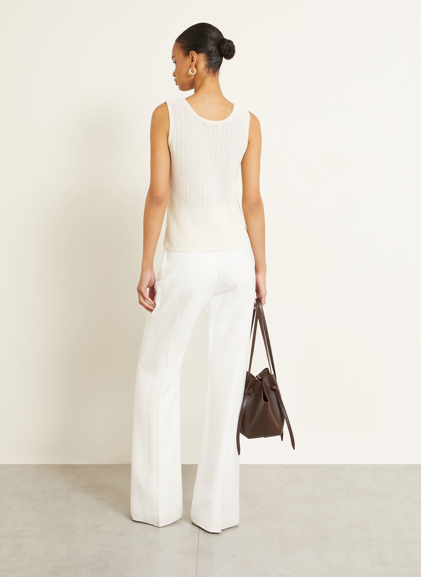 Proenza Schouler Strikket top LENNOX WHITE LABEL: LYSEBRUN / BEIGE