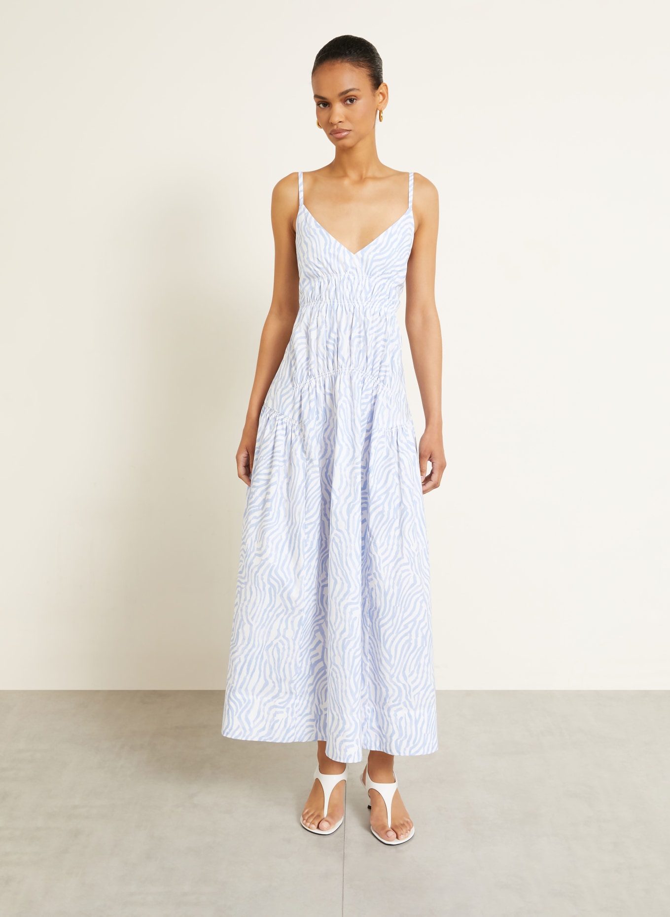 Proenza Schouler Rochie MICHELYN WHITE LABEL: ALB / ALBASTRU DESCHIS