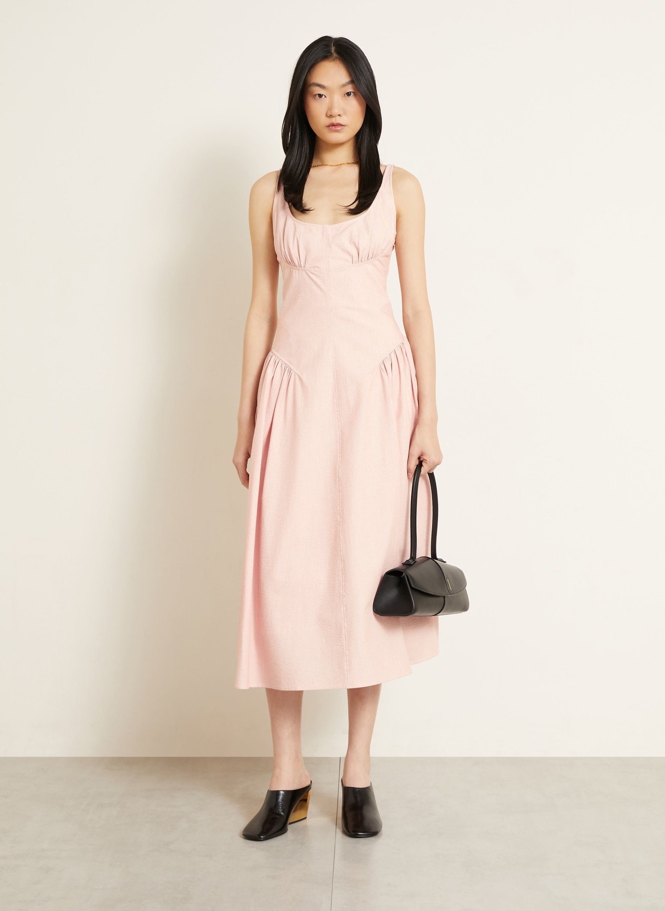 Proenza Schouler Robe SOLIRA WHITE LABEL: ROUGE CLAIR / BLANC