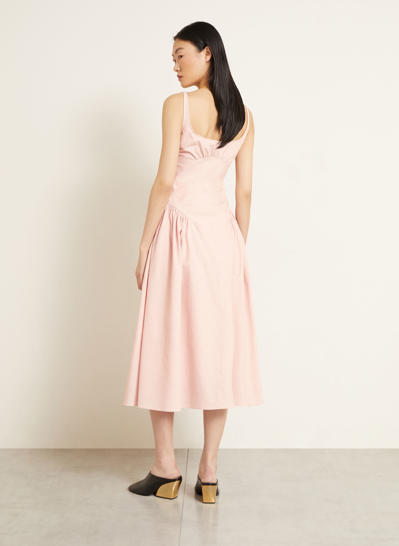 Proenza Schouler Robe SOLIRA WHITE LABEL: ROUGE CLAIR / BLANC