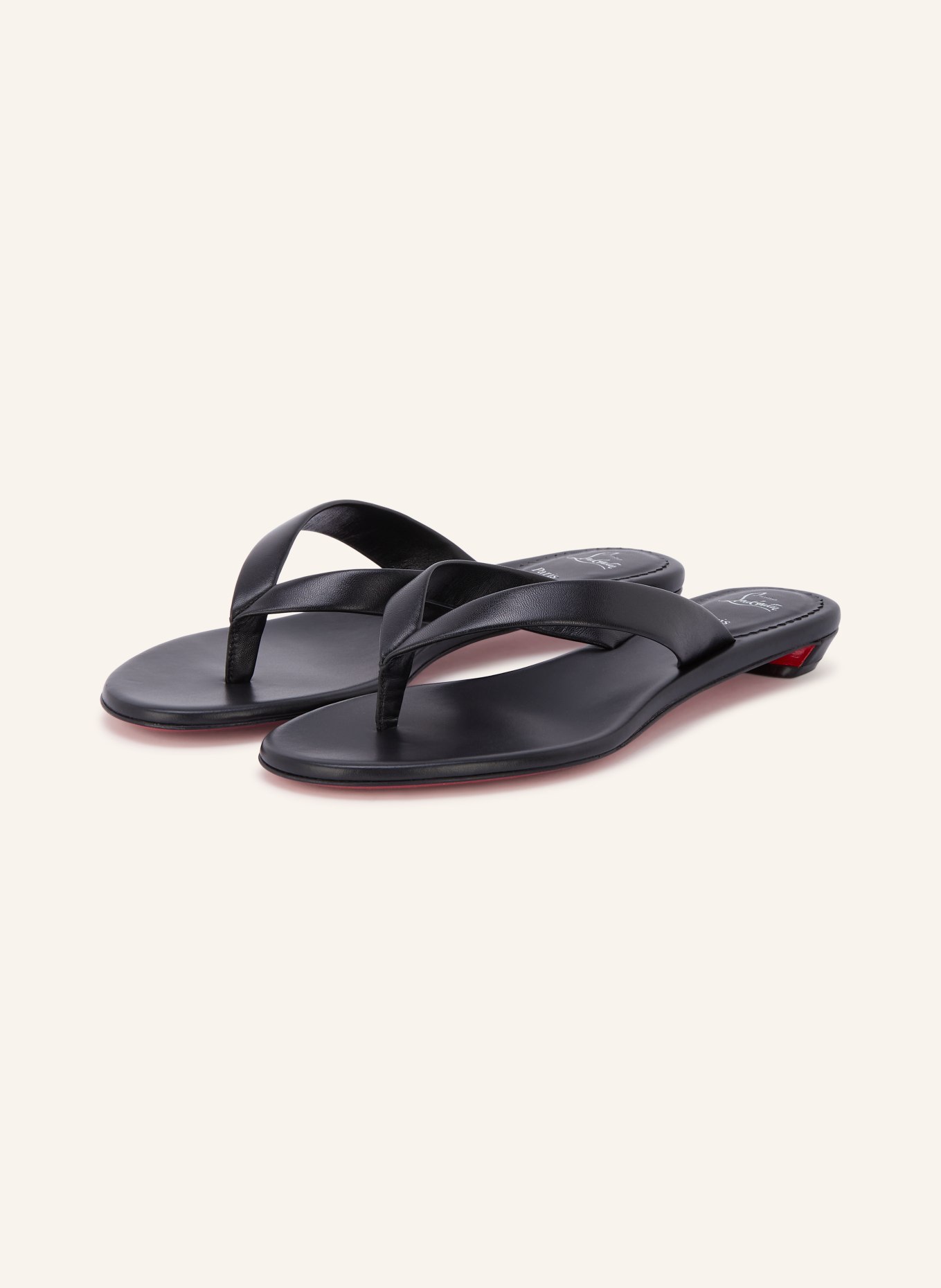Christian Louboutin MISS Z TONG Toe-Separator Sandals: BLACK