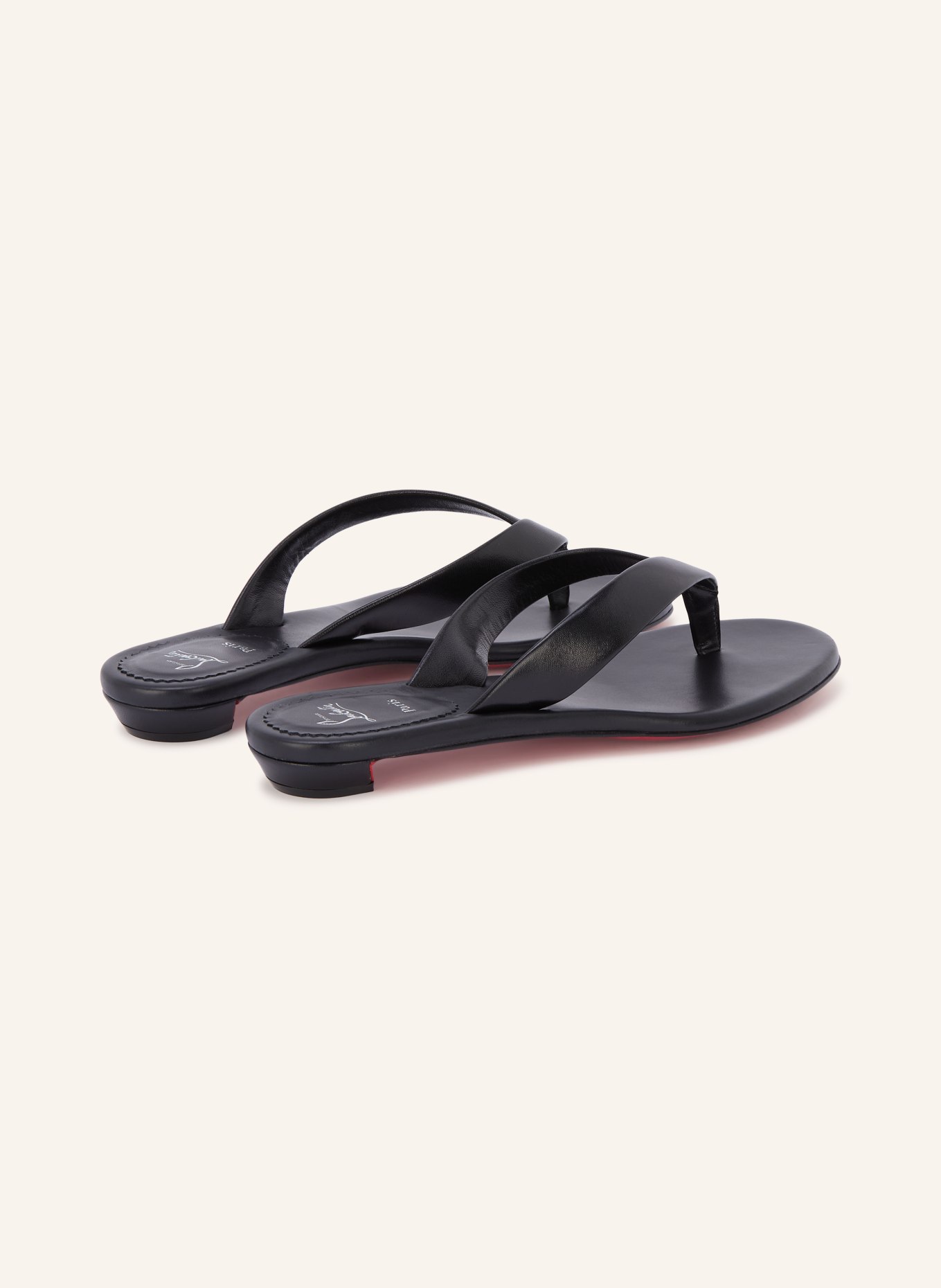 Christian Louboutin MISS Z TONG Toe-Separator Sandals: BLACK