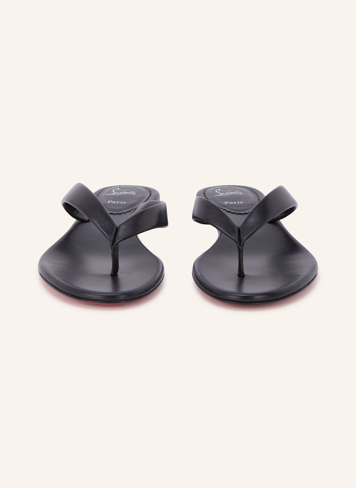 Christian Louboutin MISS Z TONG Toe-Separator Sandals: BLACK