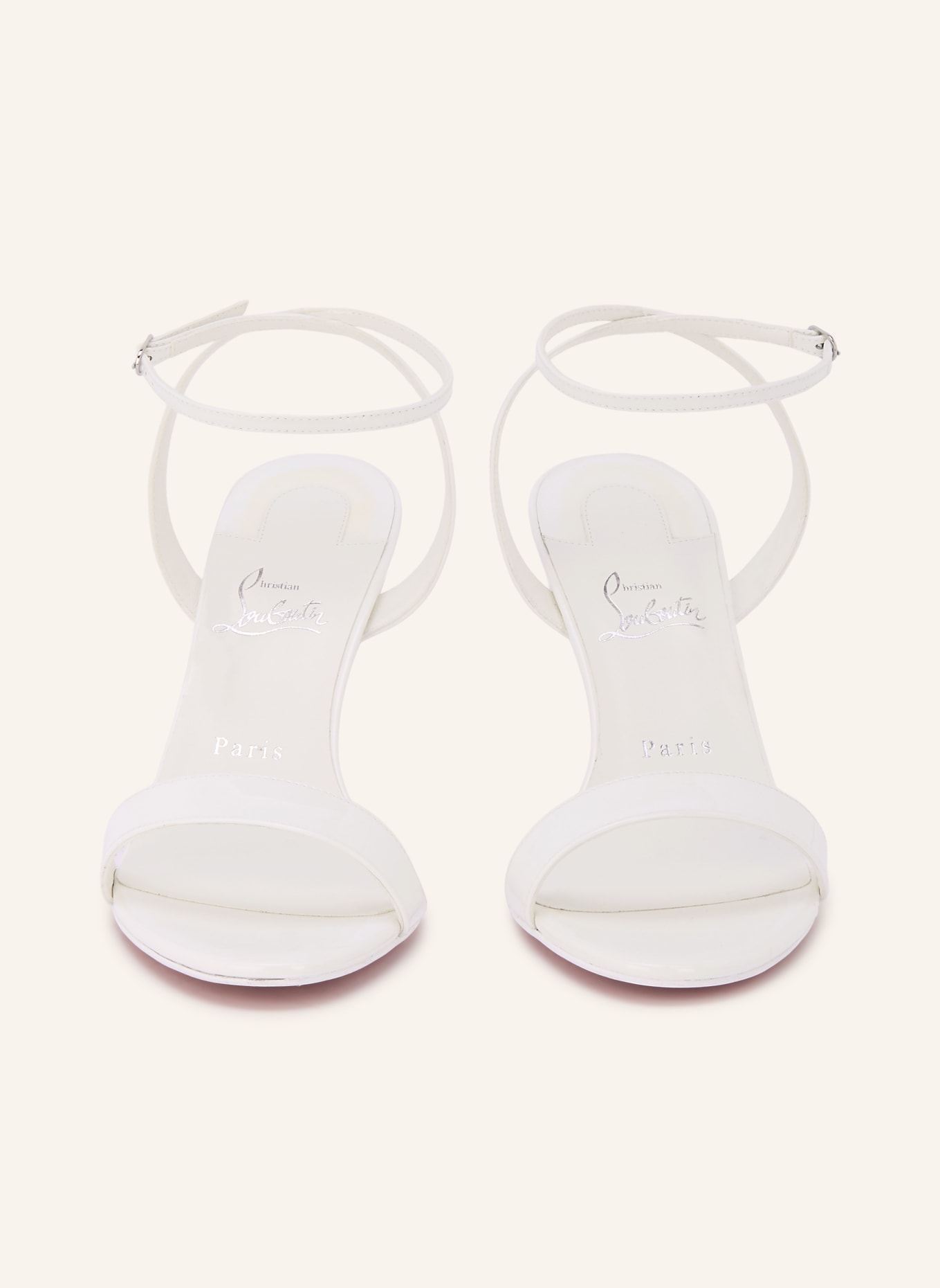 Christian Louboutin MISS Z 80 Sandals: WHITE