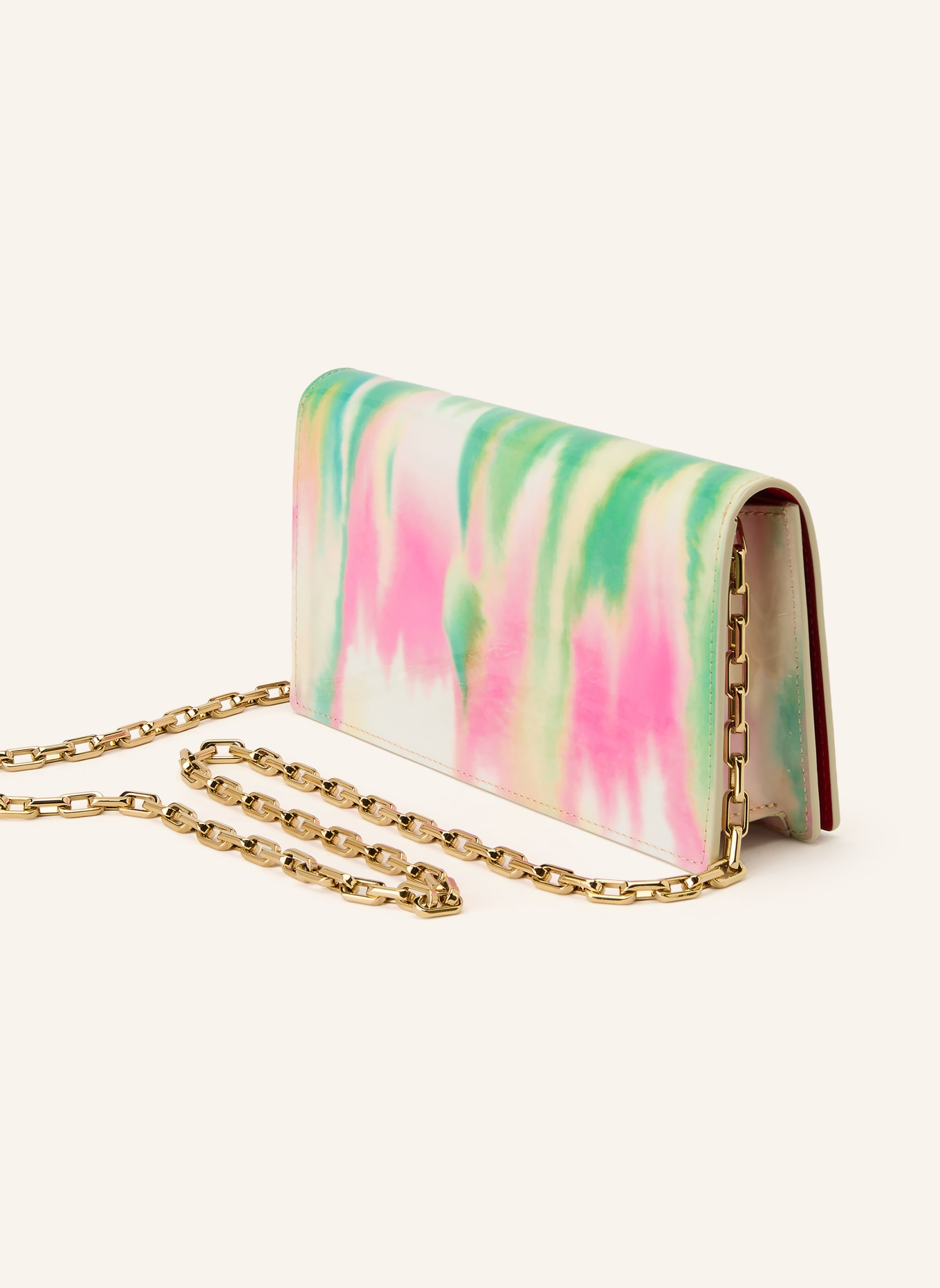 Christian Louboutin Clutch BETTINA: CREME / LILA / GRÜN