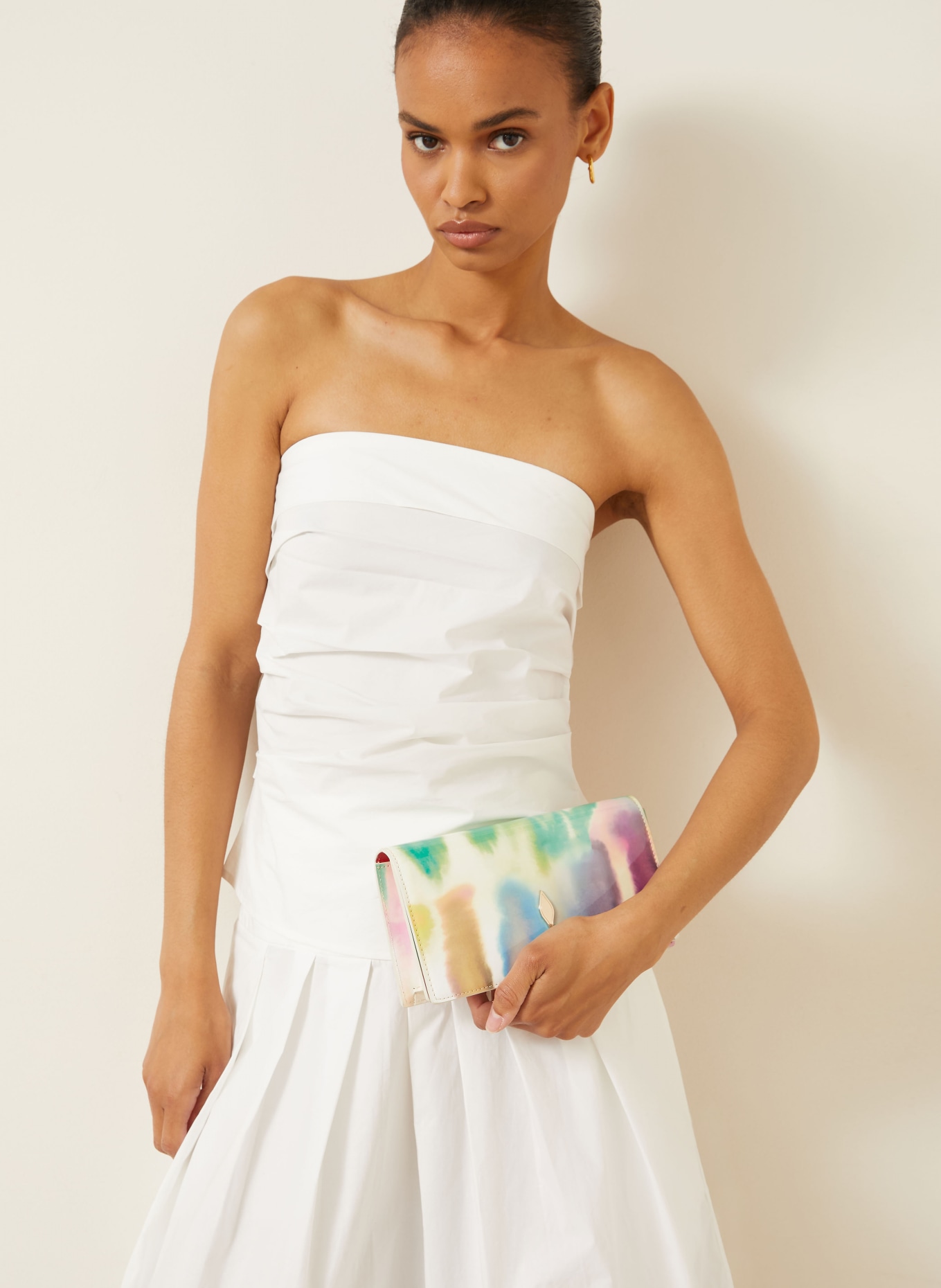 Christian Louboutin Clutch BETTINA: CREME / LILA / GRÜN