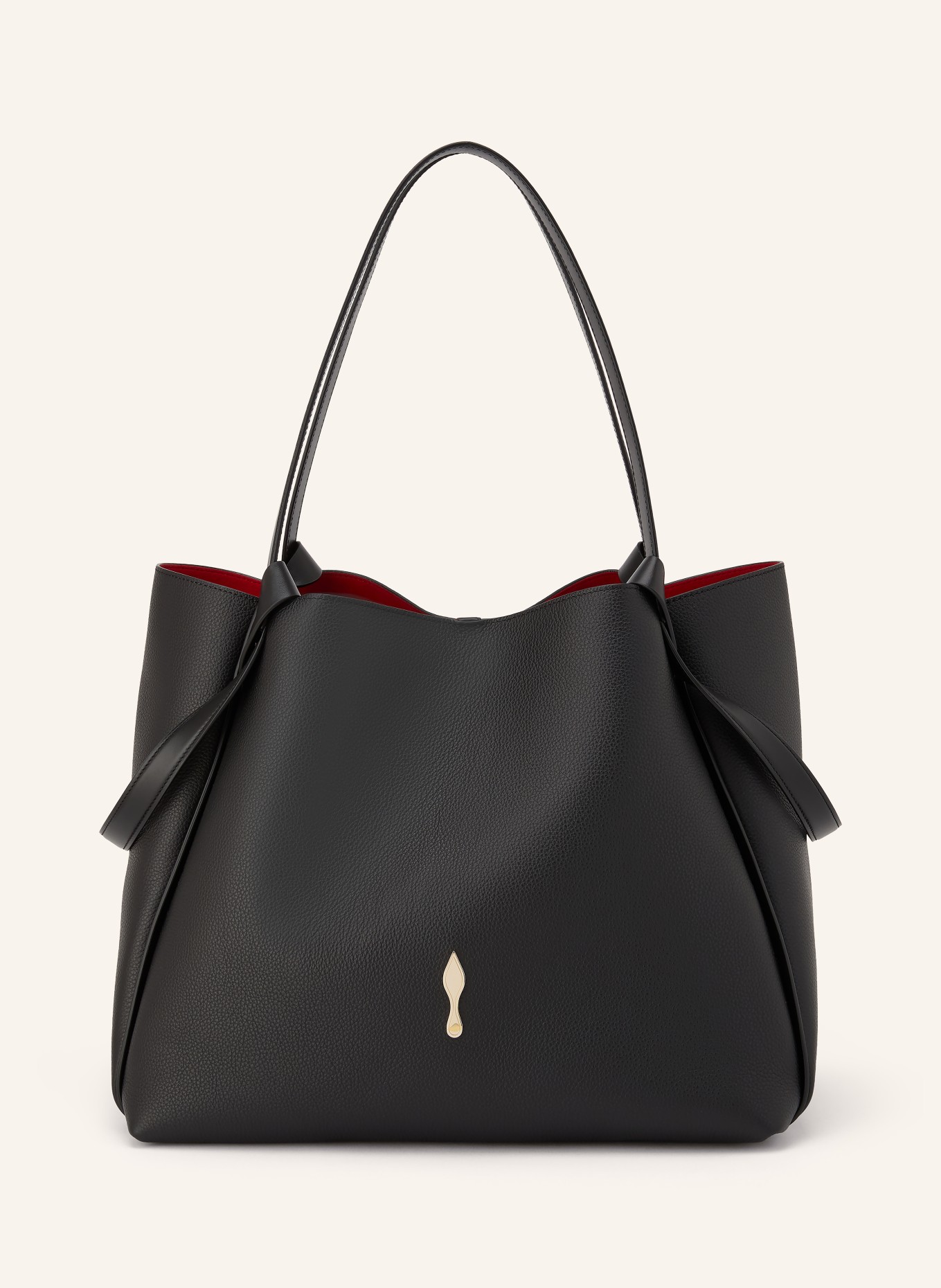 Christian Louboutin Shopper BETTINA mit Pouch: SCHWARZ / GOLD