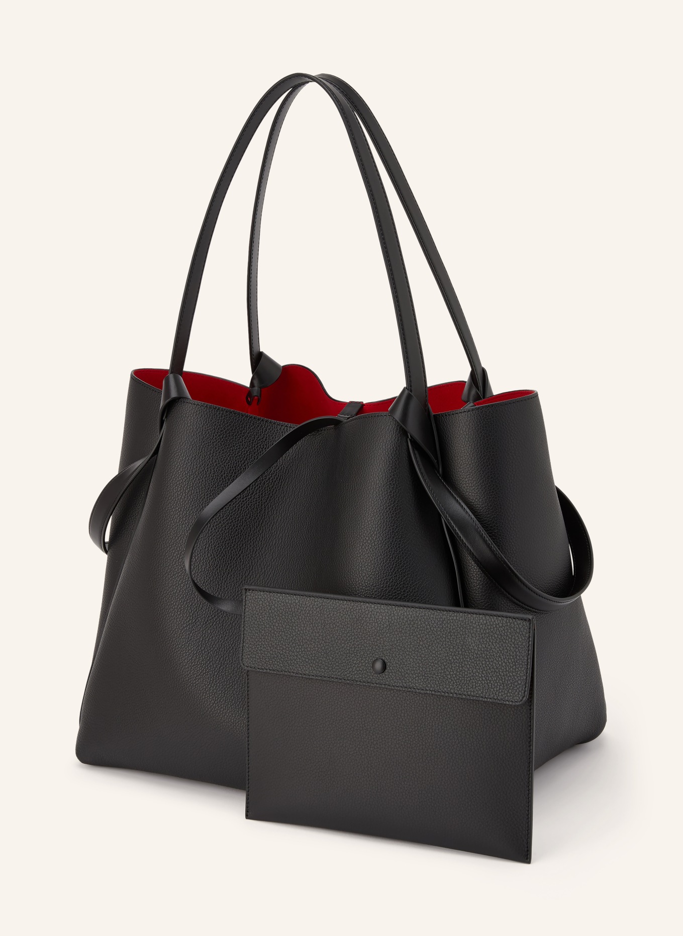 Christian Louboutin Shopper BETTINA mit Pouch: SCHWARZ / GOLD