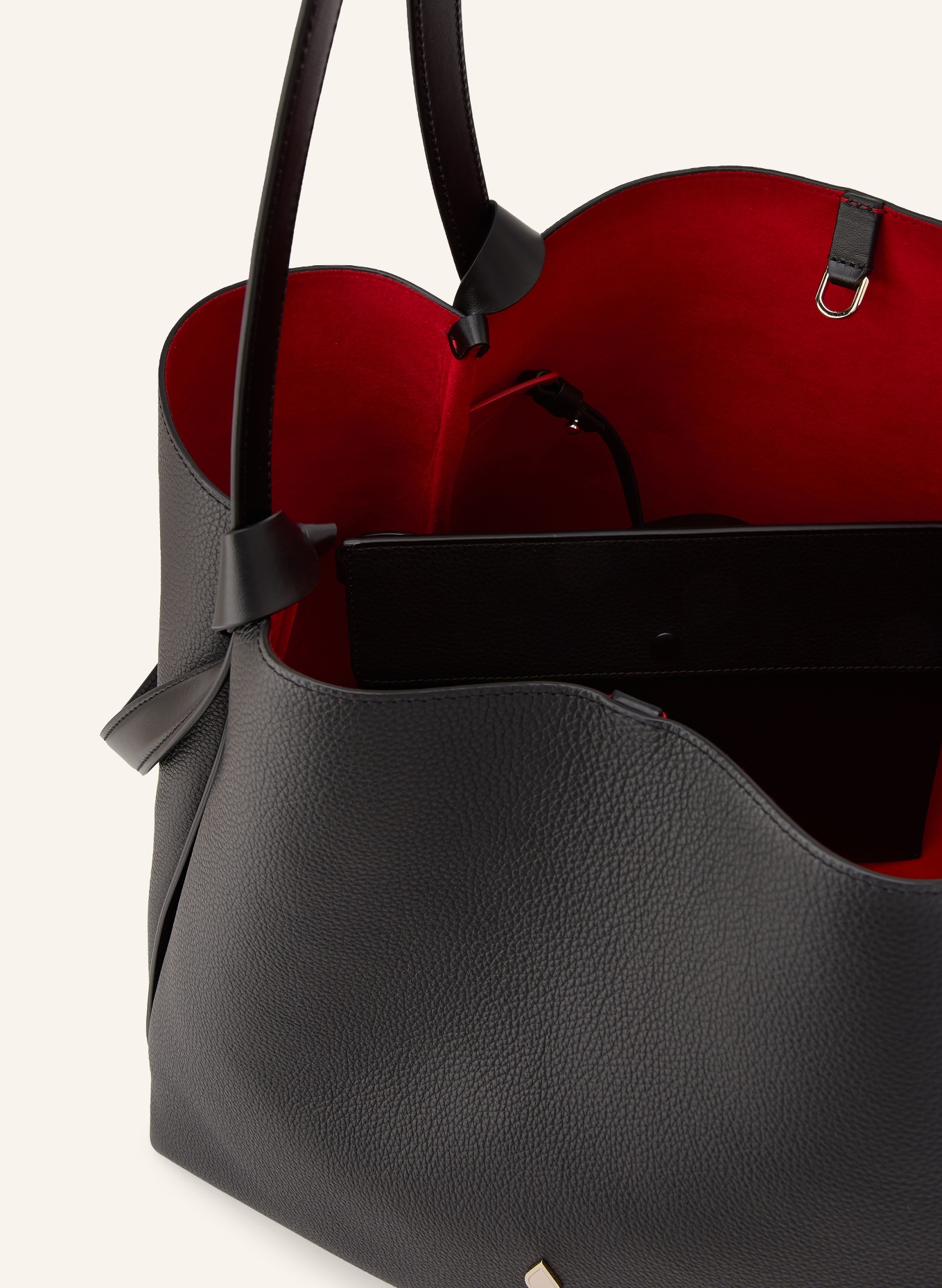 Christian Louboutin Shopper BETTINA mit Pouch: SCHWARZ / GOLD
