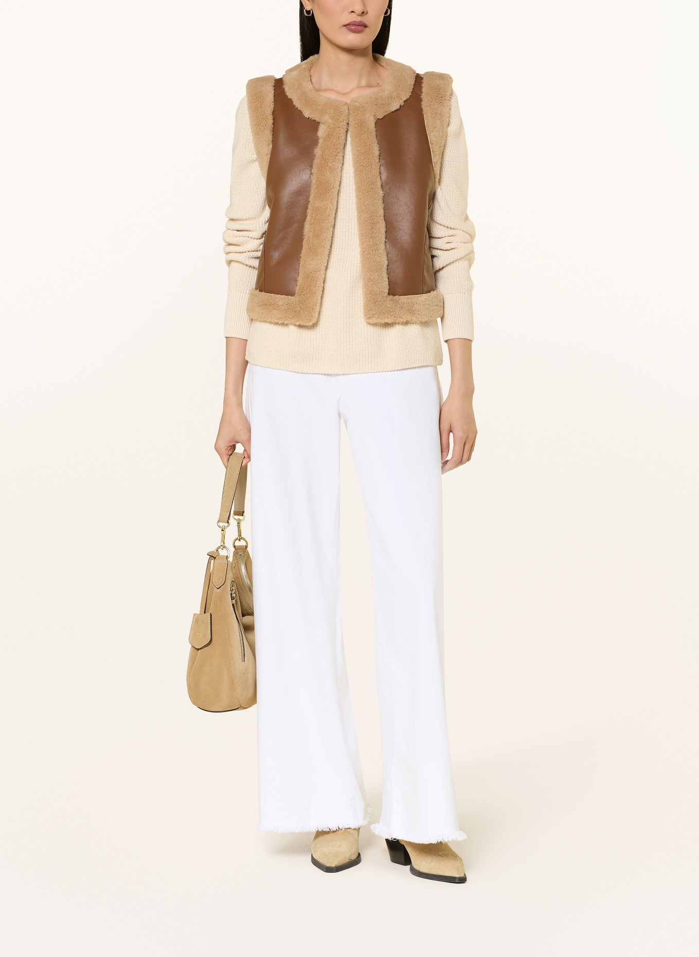 darling harbour Omkeerbare vest van teddybont: BEIGE