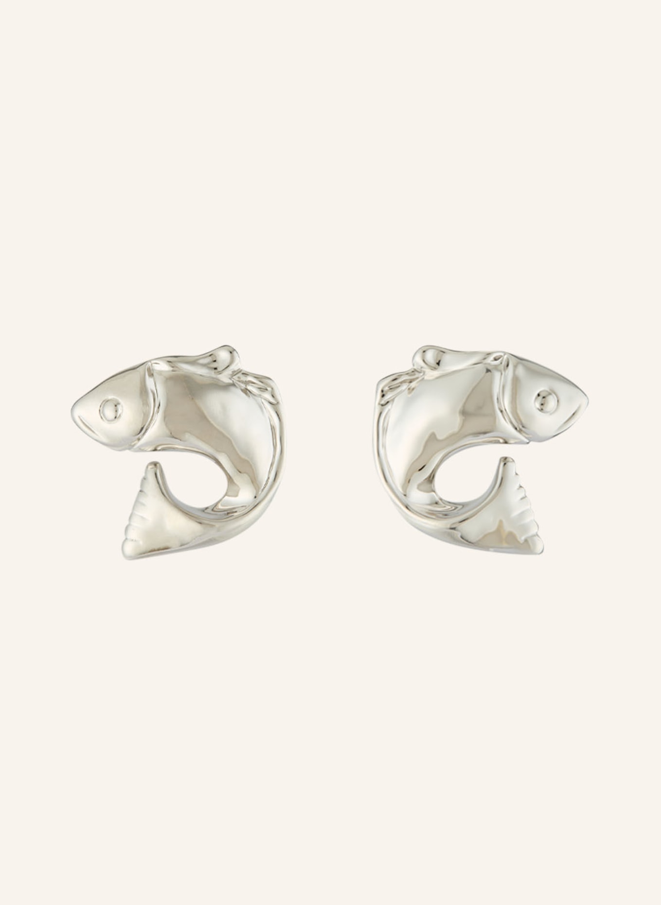 JACQUEMUS Ear studs LES BOUCLES POISSON: SILVER