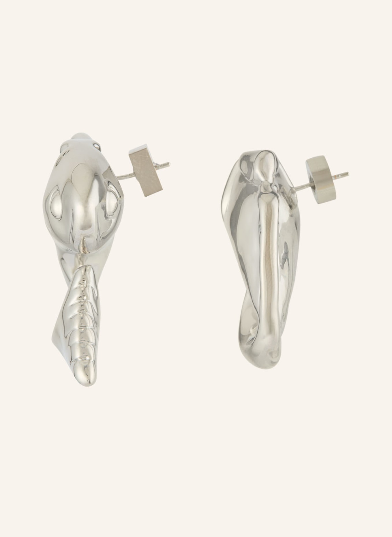 JACQUEMUS Ear studs LES BOUCLES POISSON: SILVER