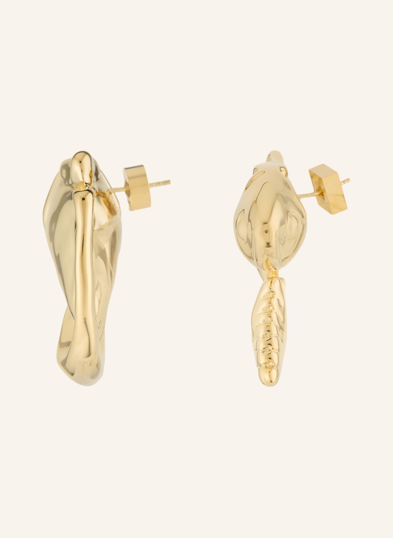 JACQUEMUS Ear studs LES BOUCLES POISSON: GOLD