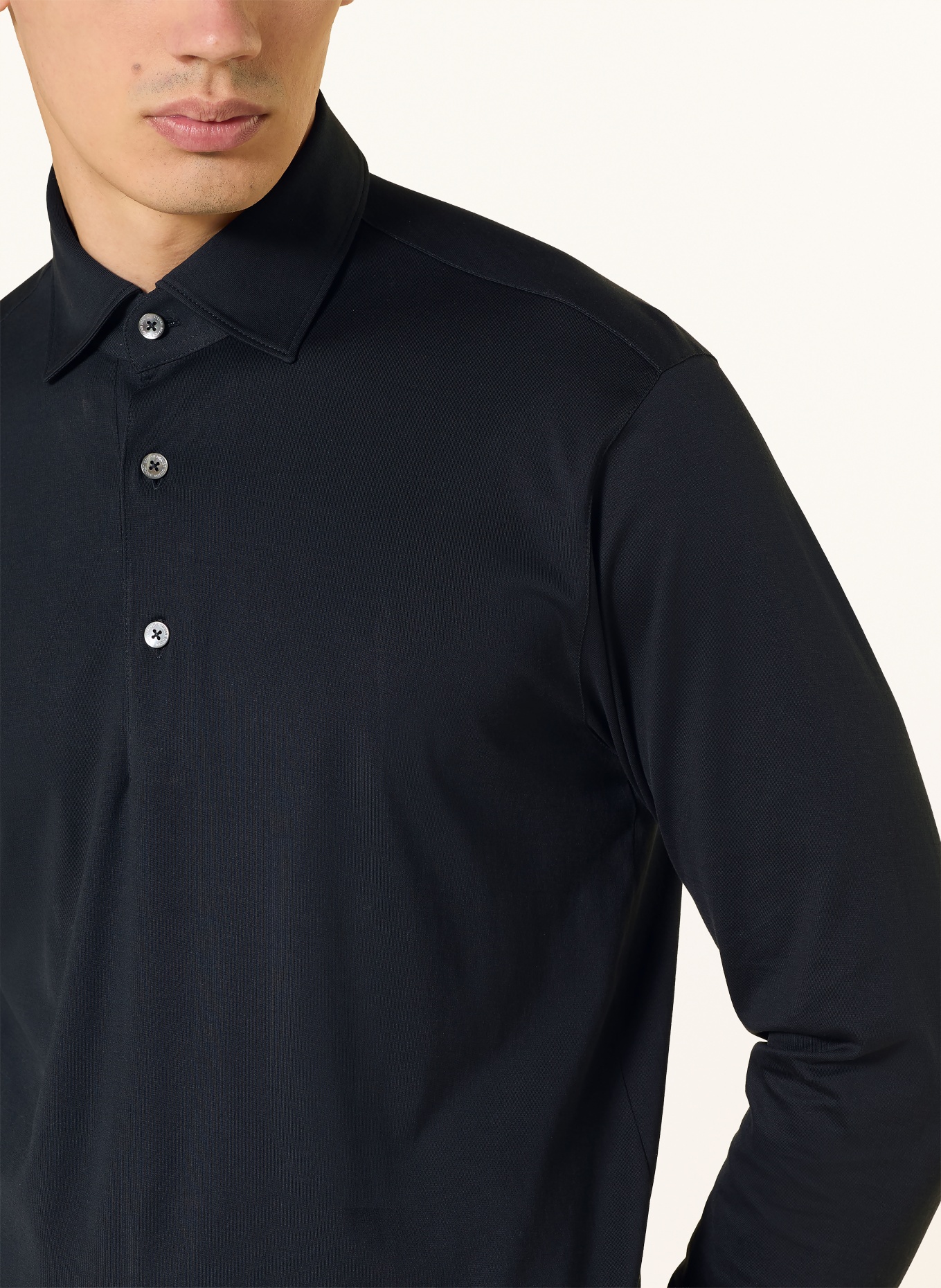 Stefan Brandt Polo en jersey LUCA: BLEU FONCÉ