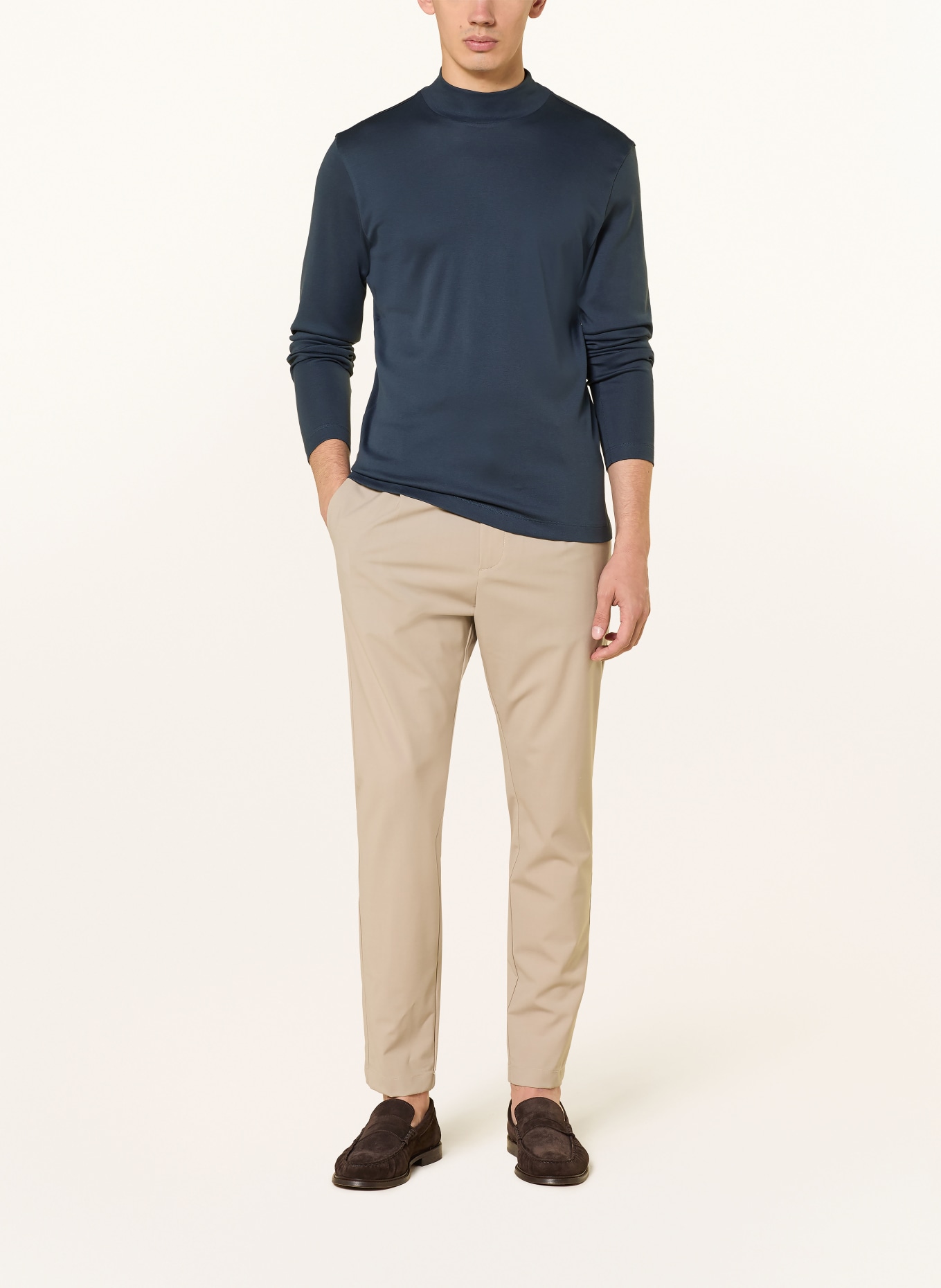 Stefan Brandt ELI Long-Sleeve Shirt: DARK BLUE