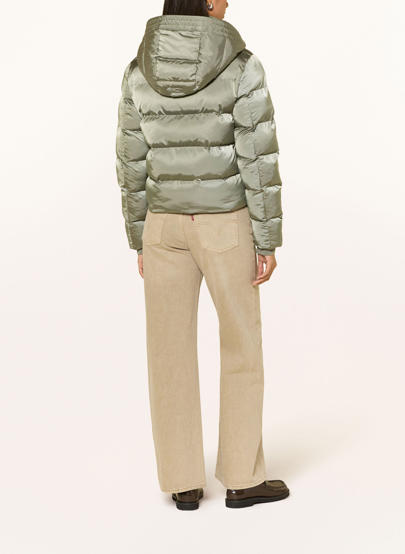 WELLENSTEYN Steppjacke GOLDMINE mit abnehmbarer Kapuze und DUPONT™ SORONA®-Isolierung: HELLGRÜN