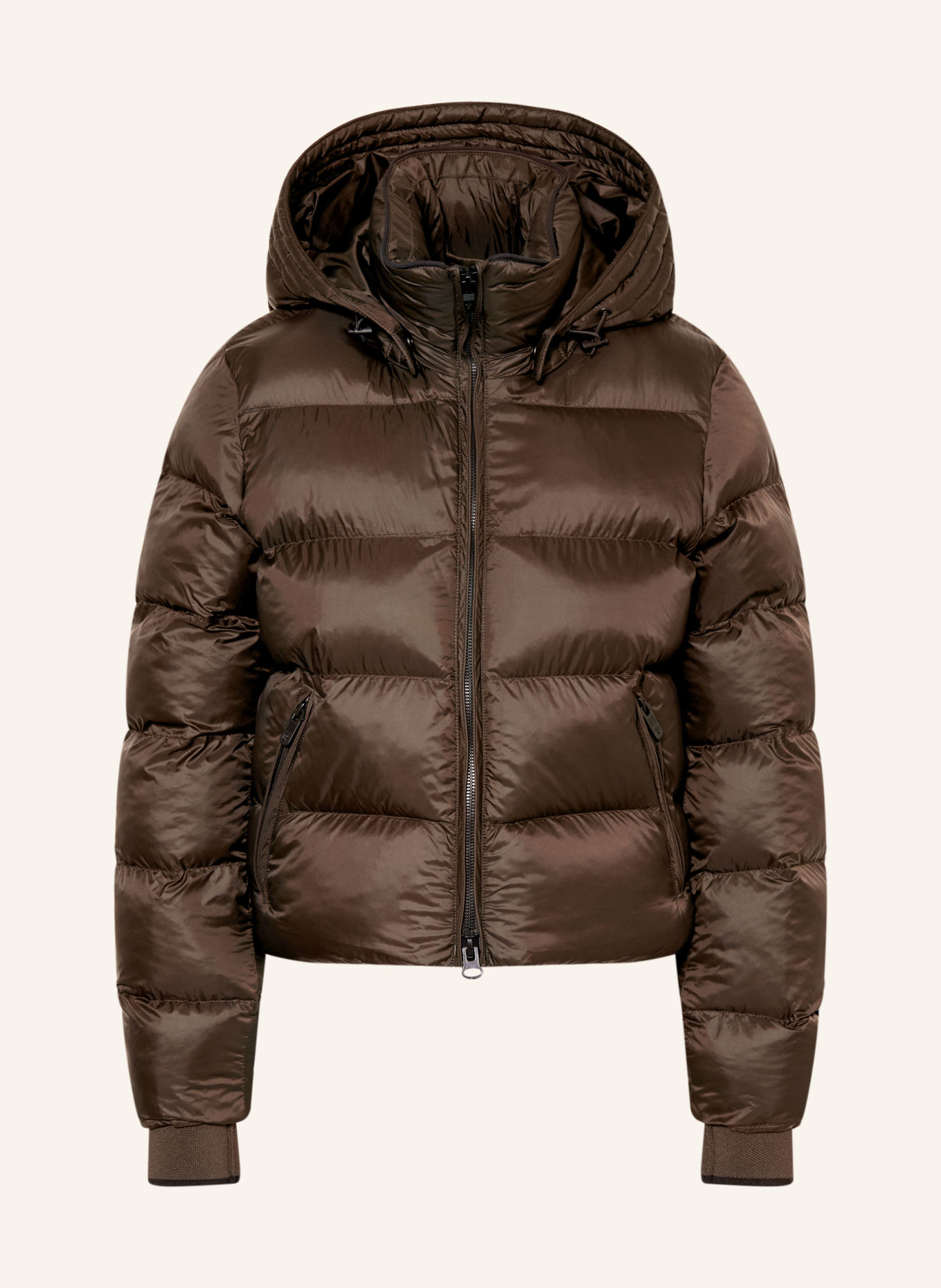WELLENSTEYN Steppjacke GOLDMINE mit abnehmbarer Kapuze und DUPONT™ SORONA®-Isolierung: DUNKELBRAUN