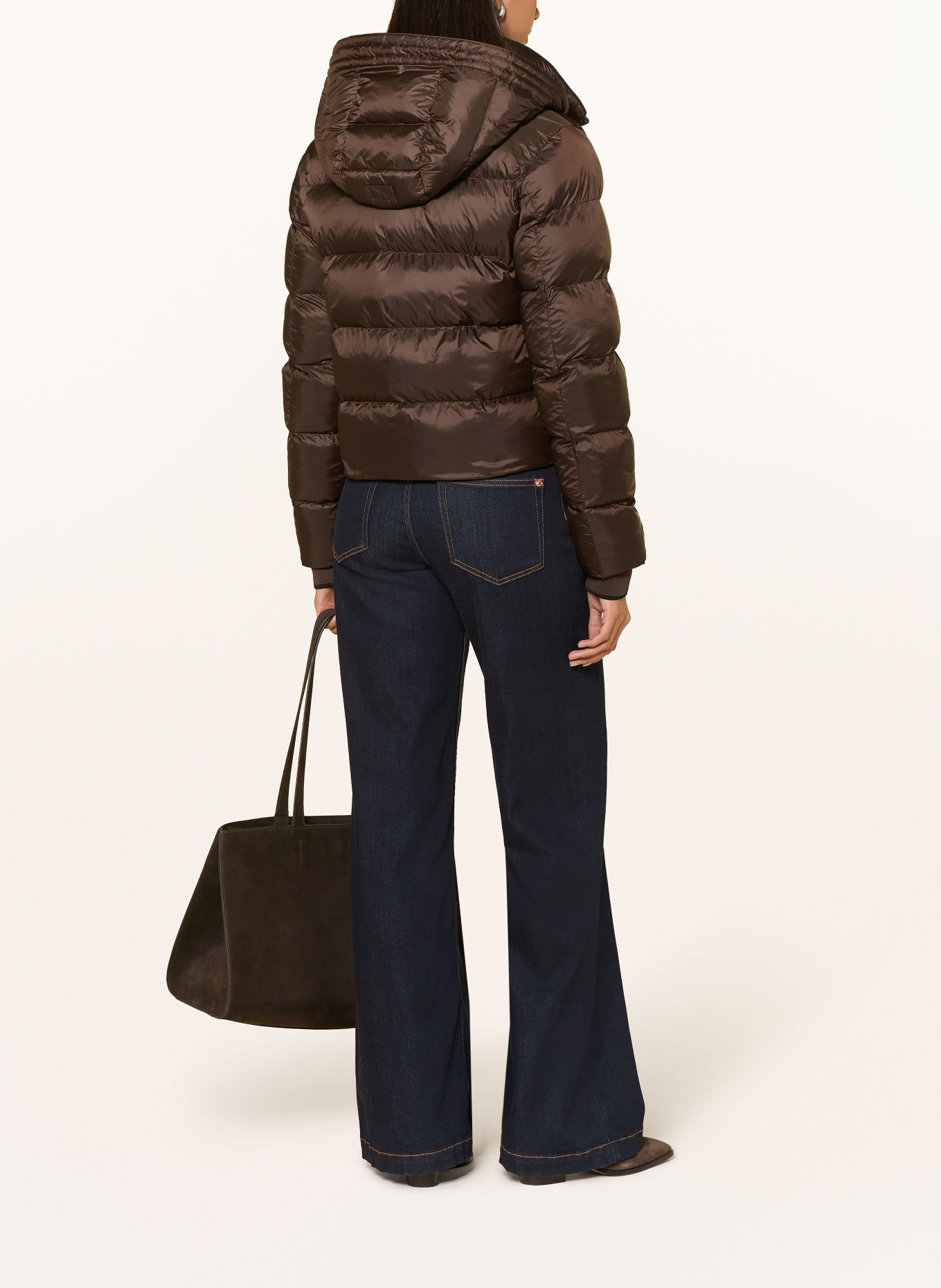 WELLENSTEYN Steppjacke GOLDMINE mit abnehmbarer Kapuze und DUPONT™ SORONA®-Isolierung: DUNKELBRAUN