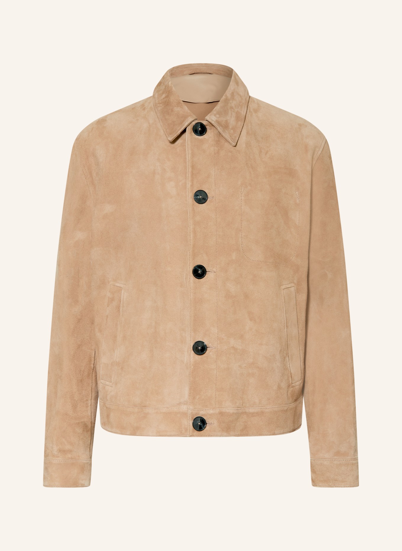 HUGO Læderjakke LIGOR: BEIGE