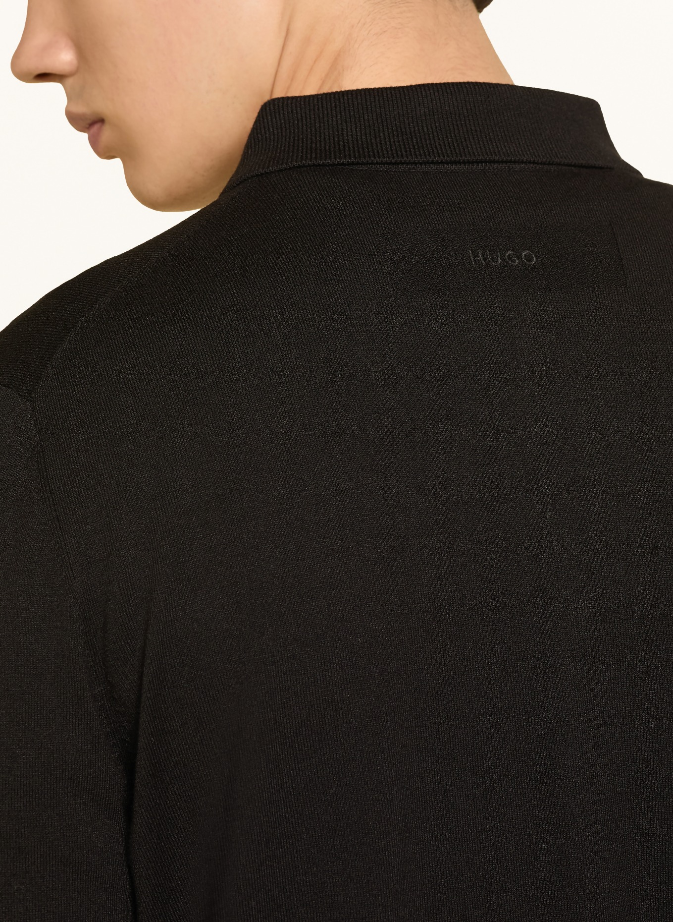HUGO Gebreid vest SAN JORDAN: ZWART