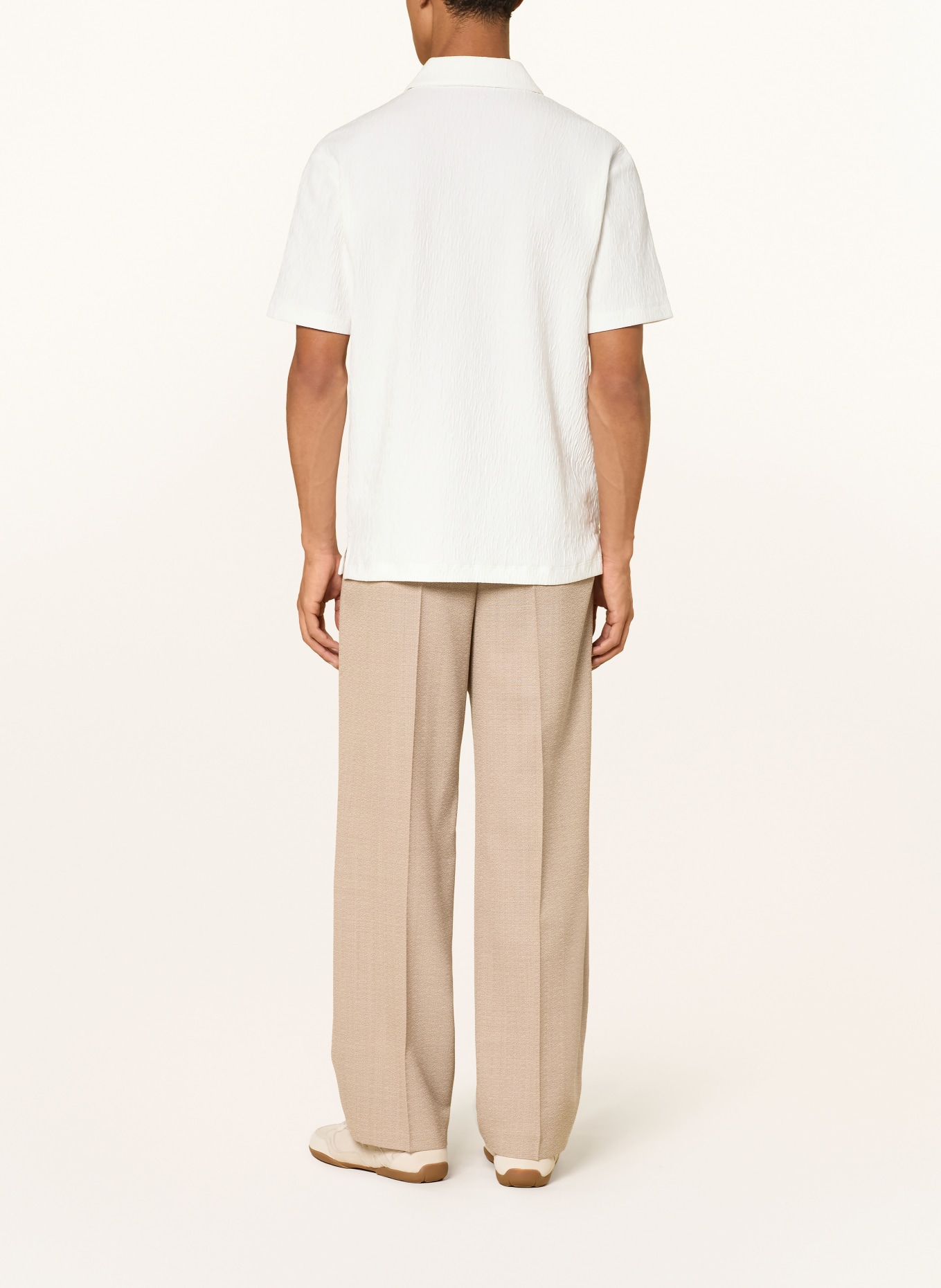 HUGO Jersey-poloskjorte DENOPOLO: HVID
