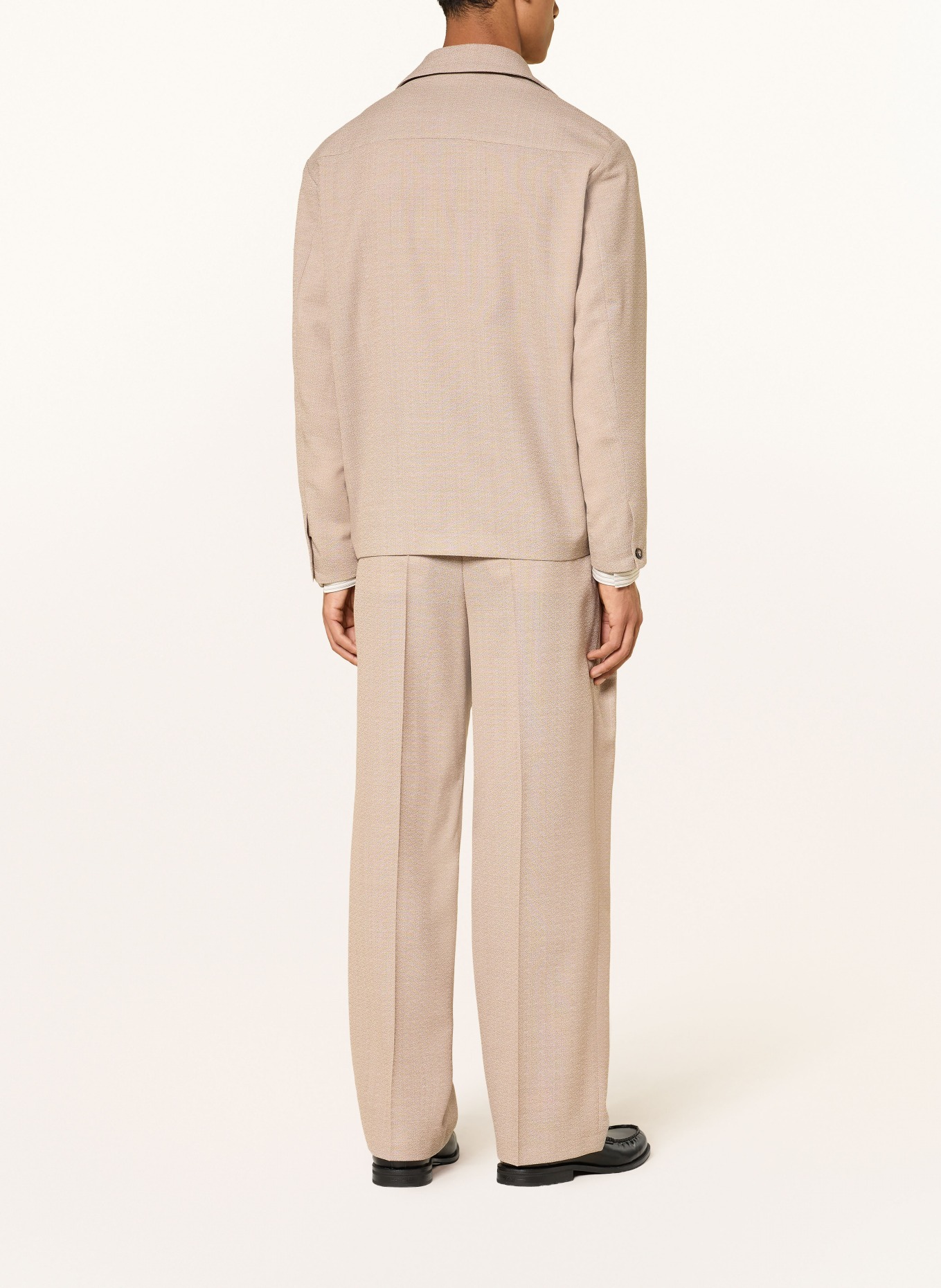 HUGO Bukser FADI Modern Fit: BEIGE / CREME