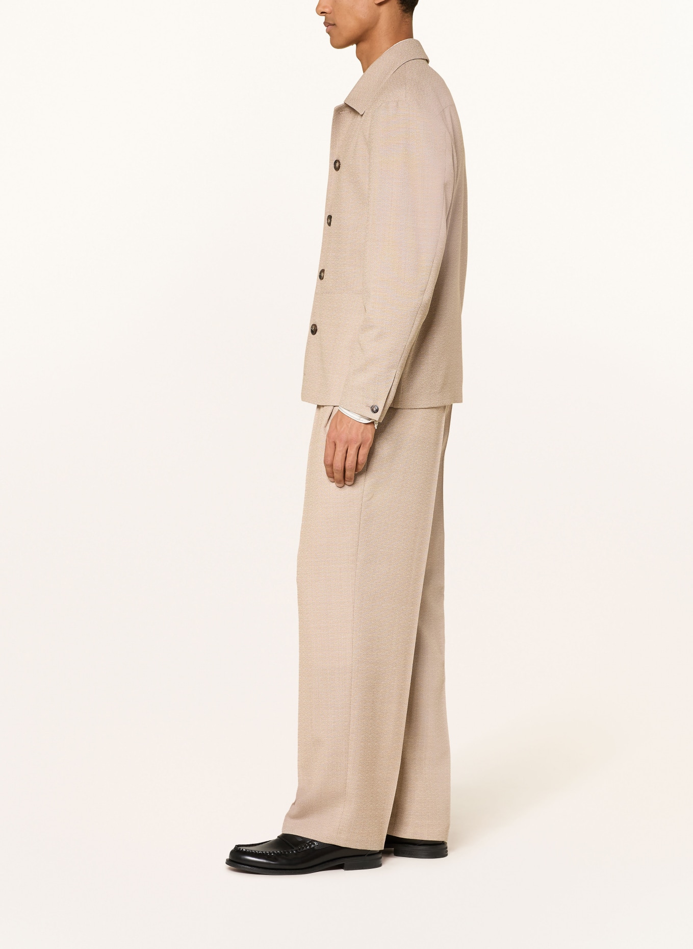 HUGO Bukser FADI Modern Fit: BEIGE / CREME