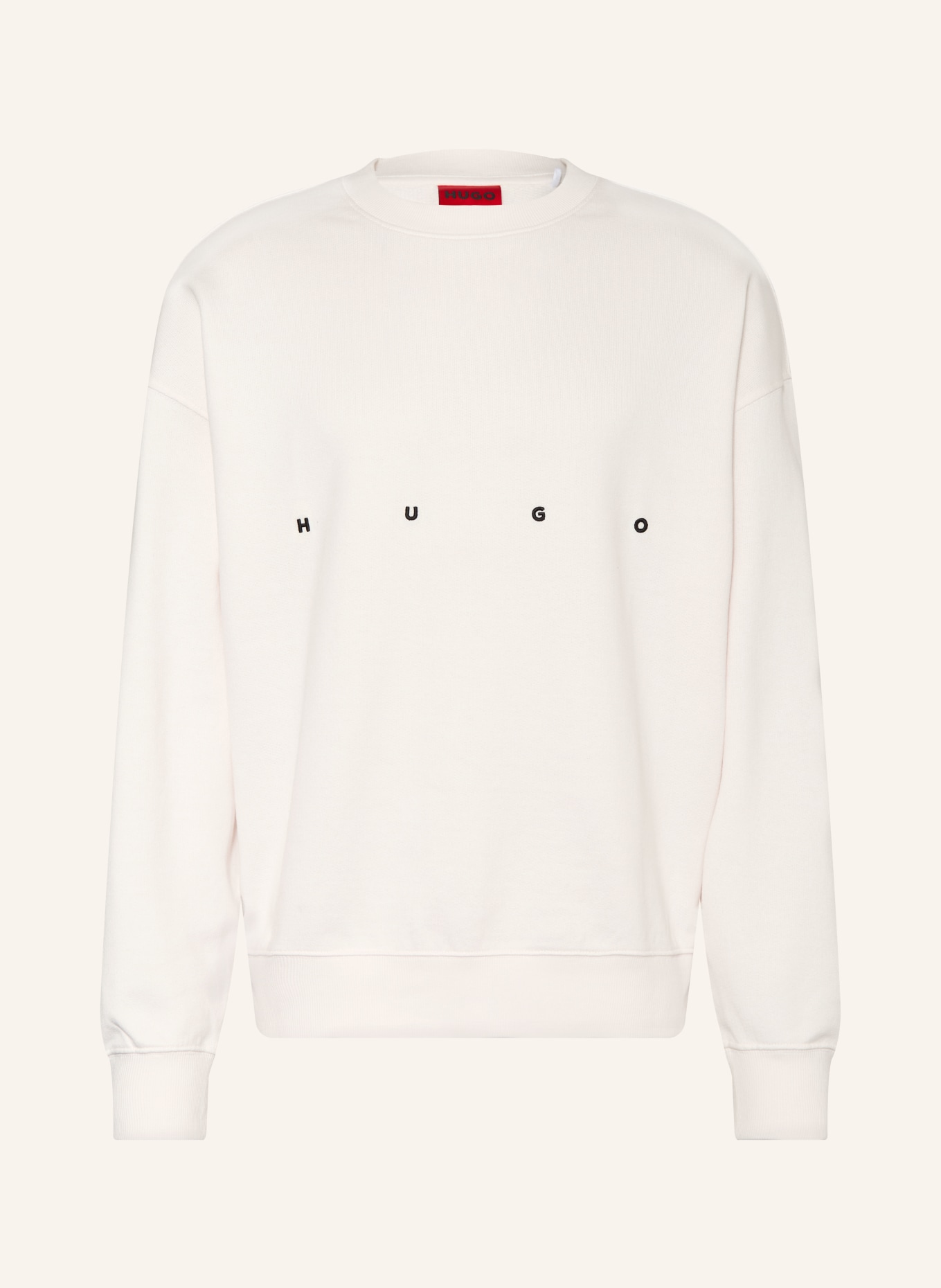 HUGO Sweatshirt: WHITE / BLACK