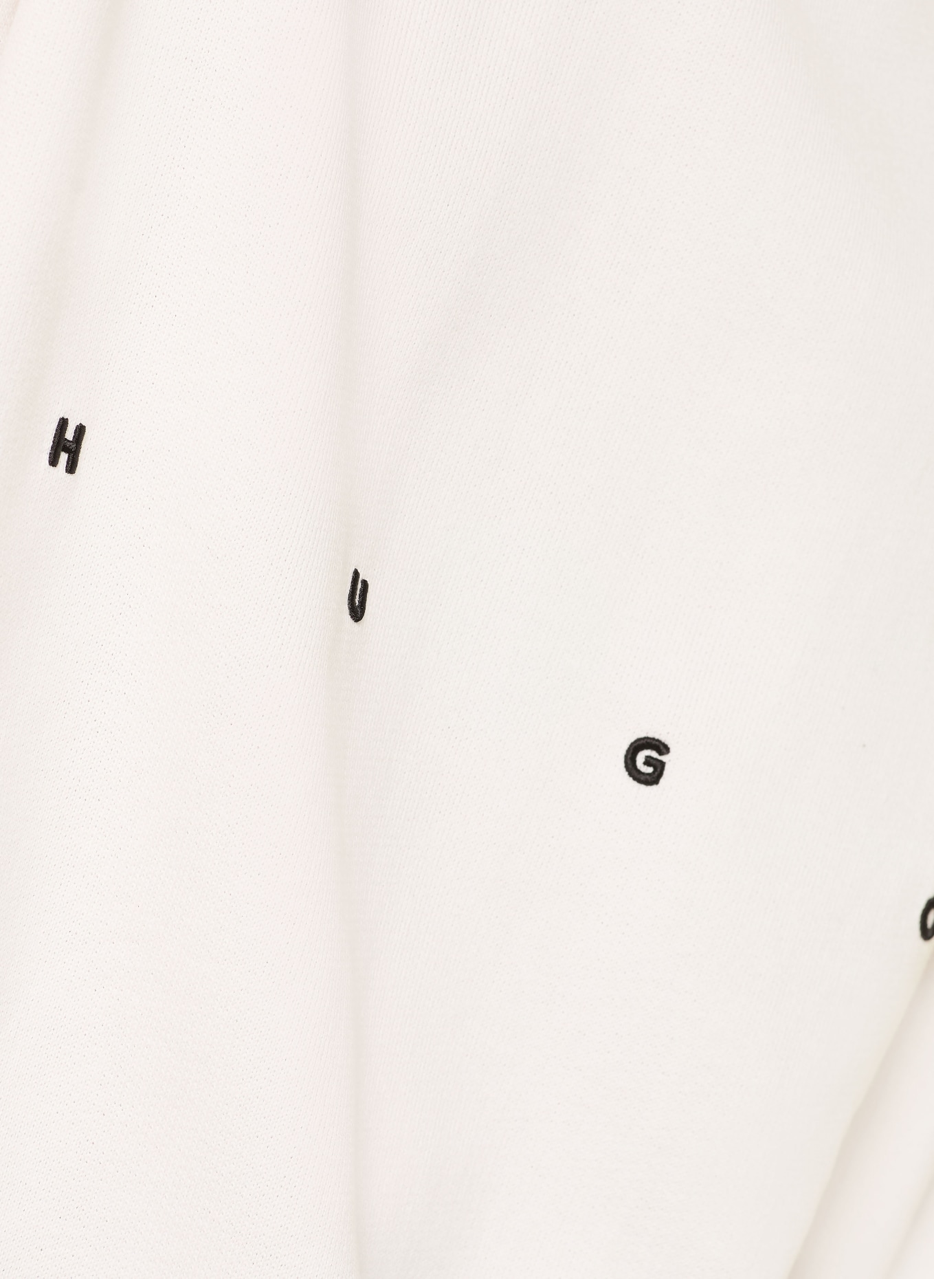 HUGO Sweatshirt: WHITE / BLACK