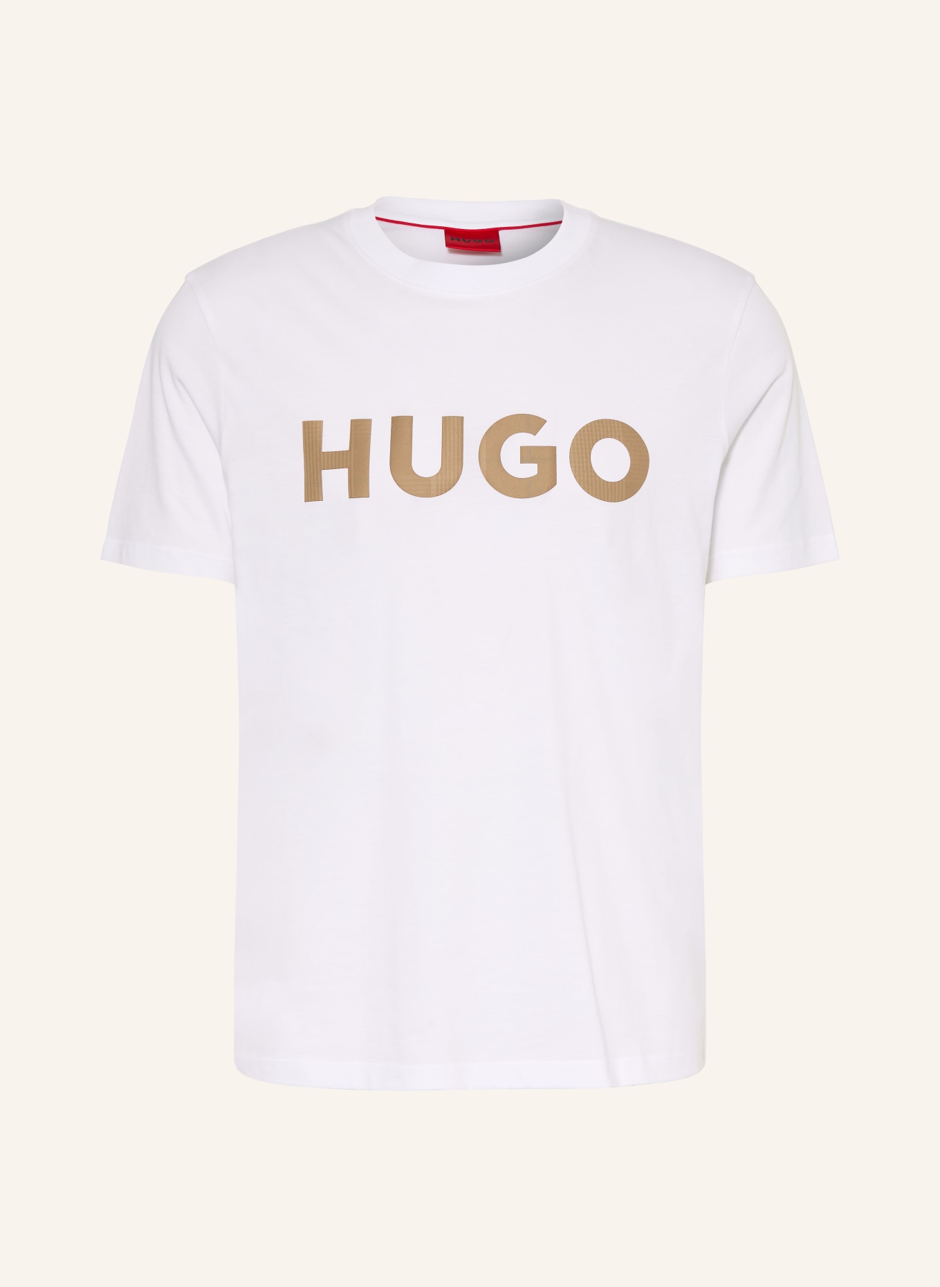 HUGO T-Shirt DULIVIO: WEISS / CAMEL