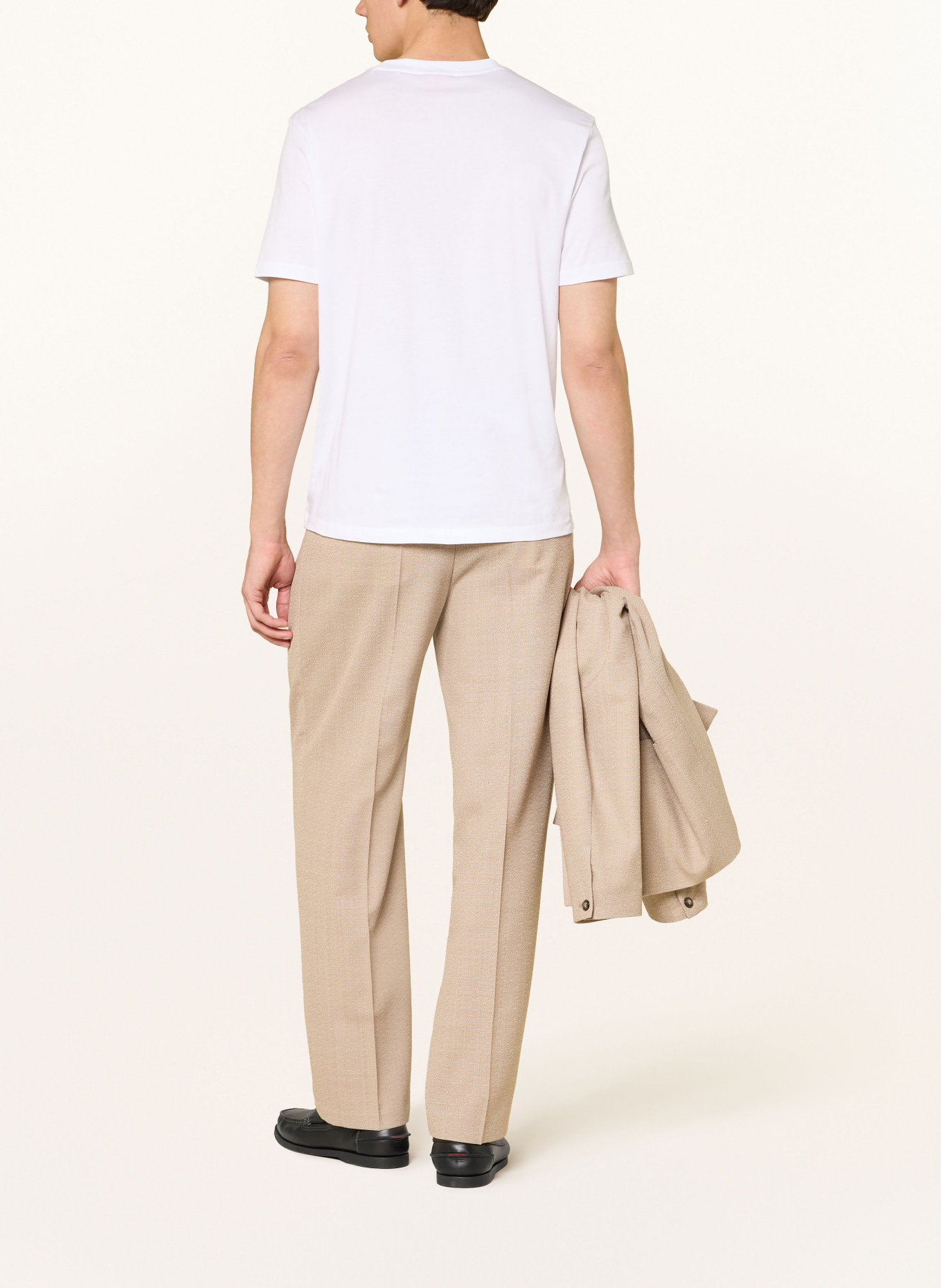 HUGO T-Shirt DULIVIO: WEISS / CAMEL