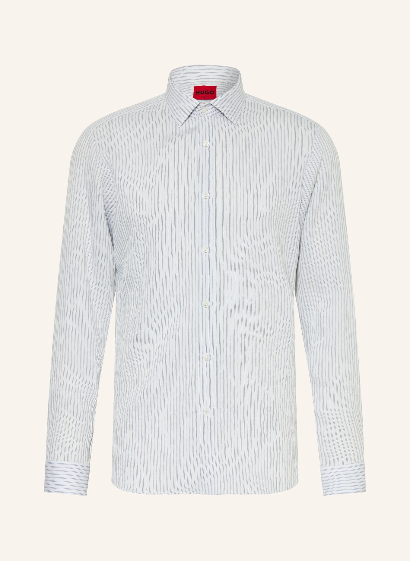 HUGO Cămașă VALERIO Slim Fit: ALBASTRU DESCHIS / ALBASTRU ÎNCHIS