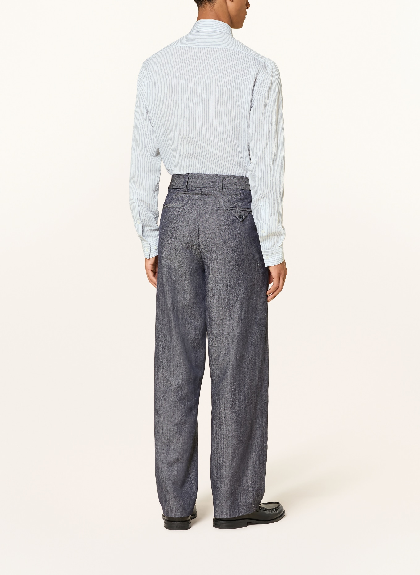 HUGO Cămașă VALERIO Slim Fit: ALBASTRU DESCHIS / ALBASTRU ÎNCHIS