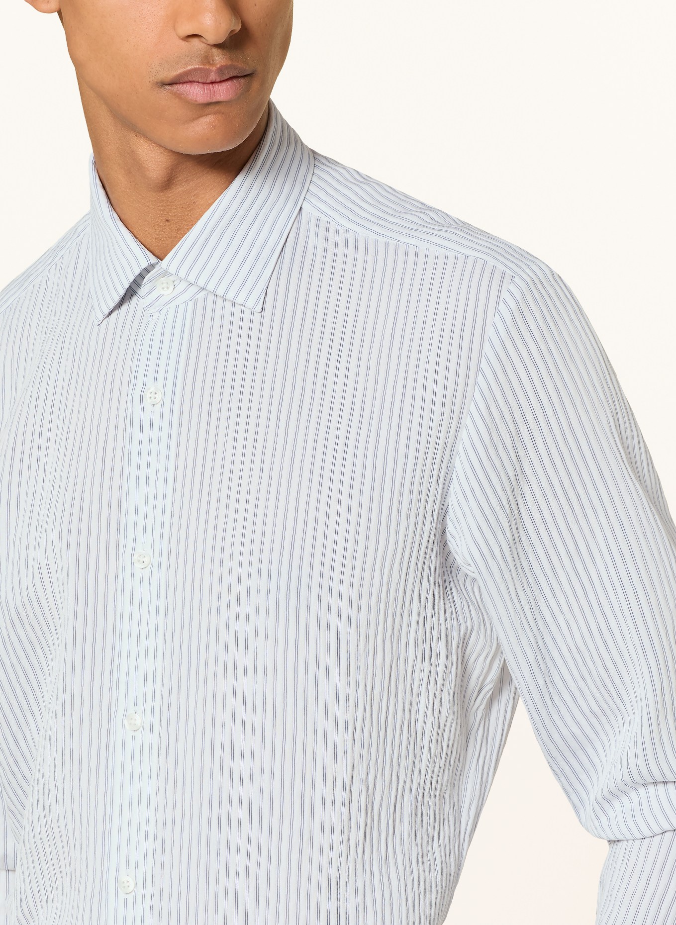 HUGO Cămașă VALERIO Slim Fit: ALBASTRU DESCHIS / ALBASTRU ÎNCHIS