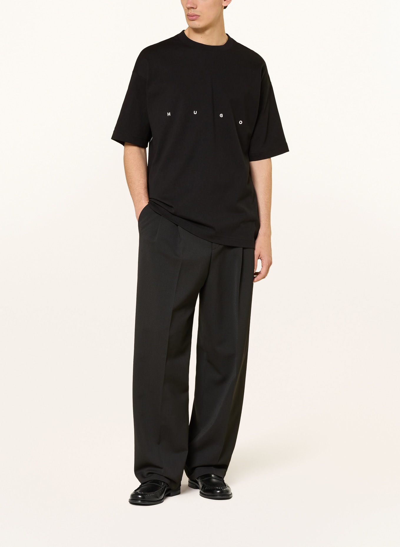 HUGO DARISO T-shirt: BLACK / WHITE