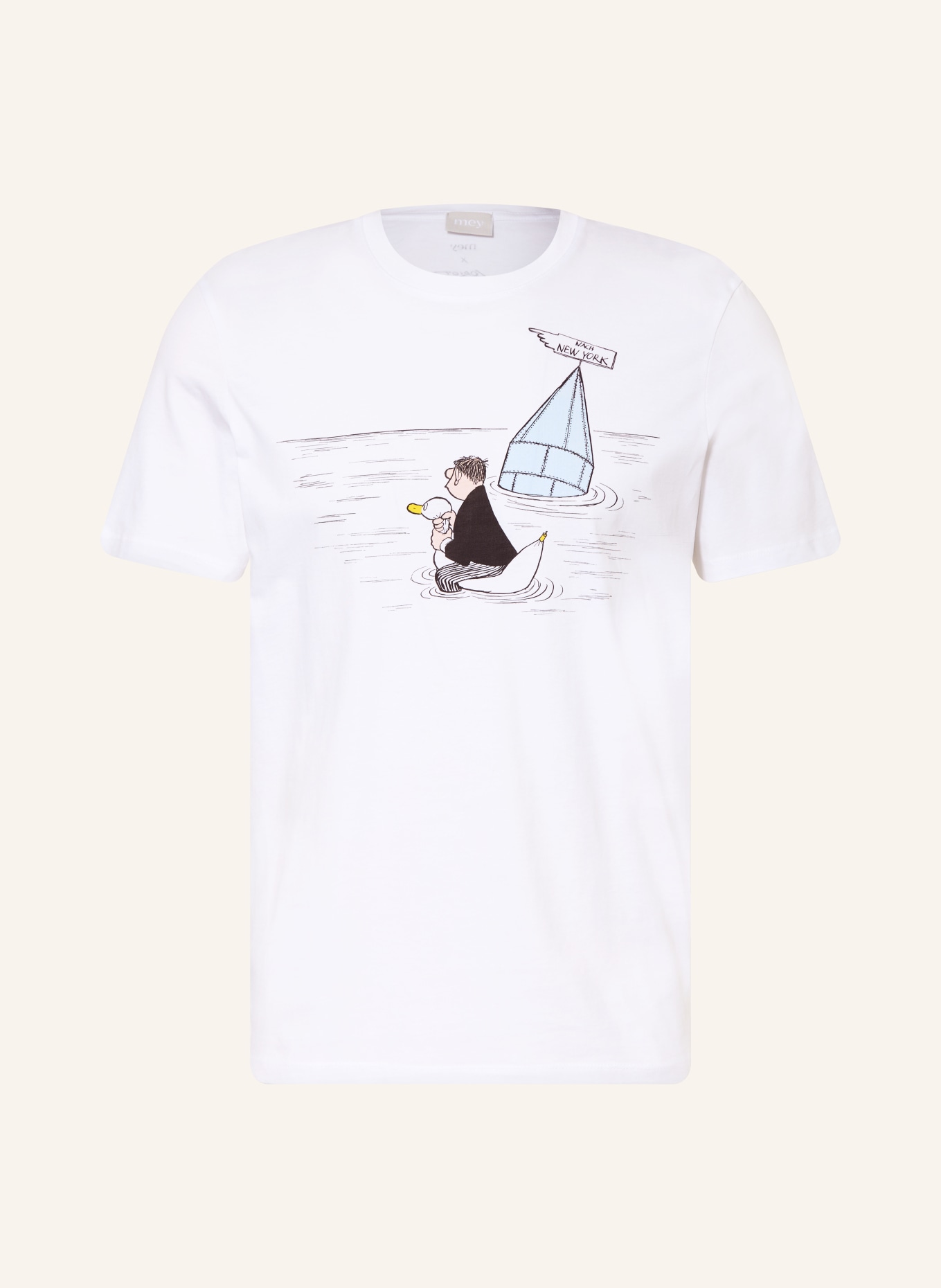 mey Nattøj mey × LORIOT: HVID / LYSEBLÅ / SORT
