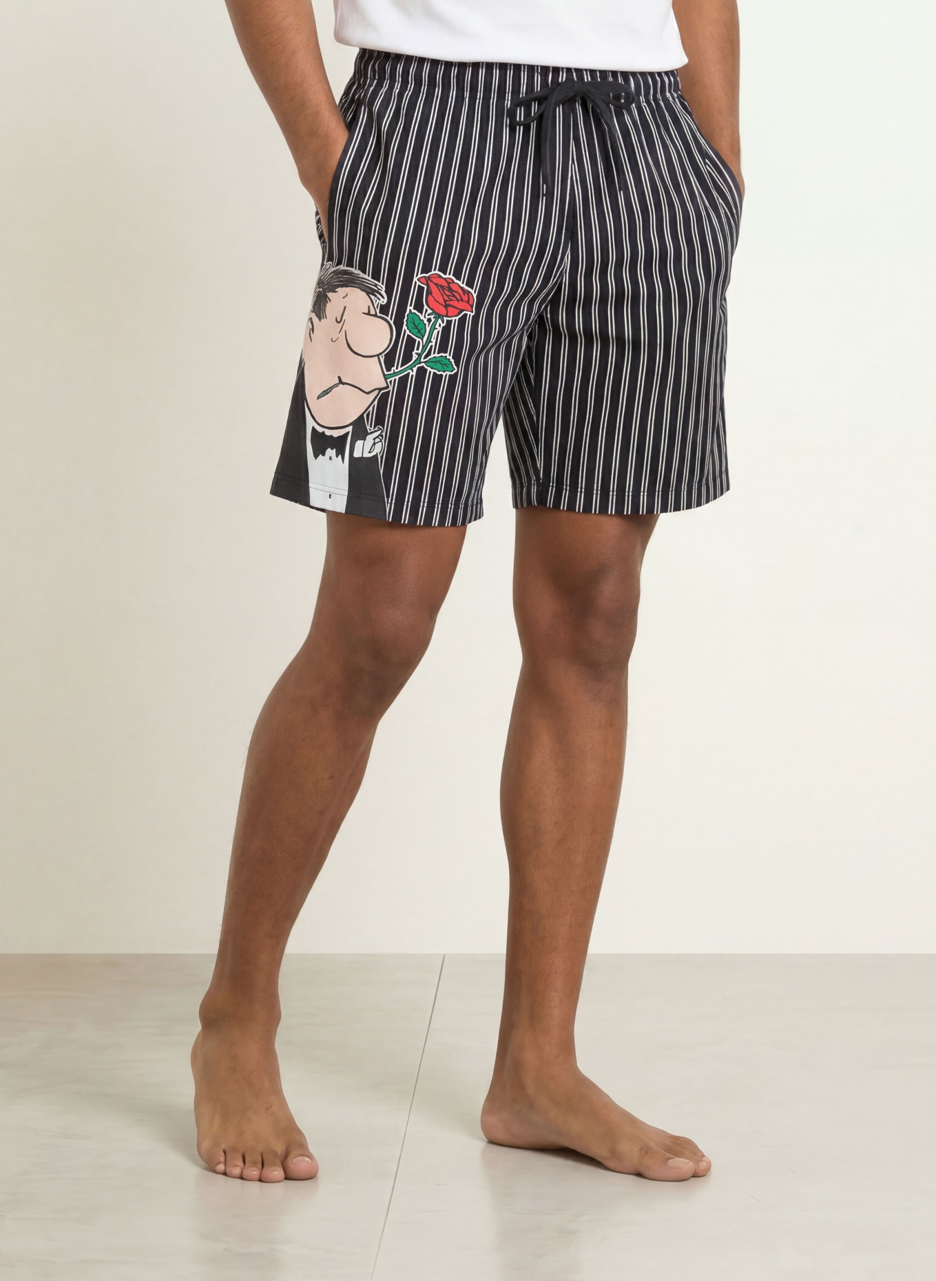 mey Sovshorts mey × LORIOT: SVART / RÖD / VIT