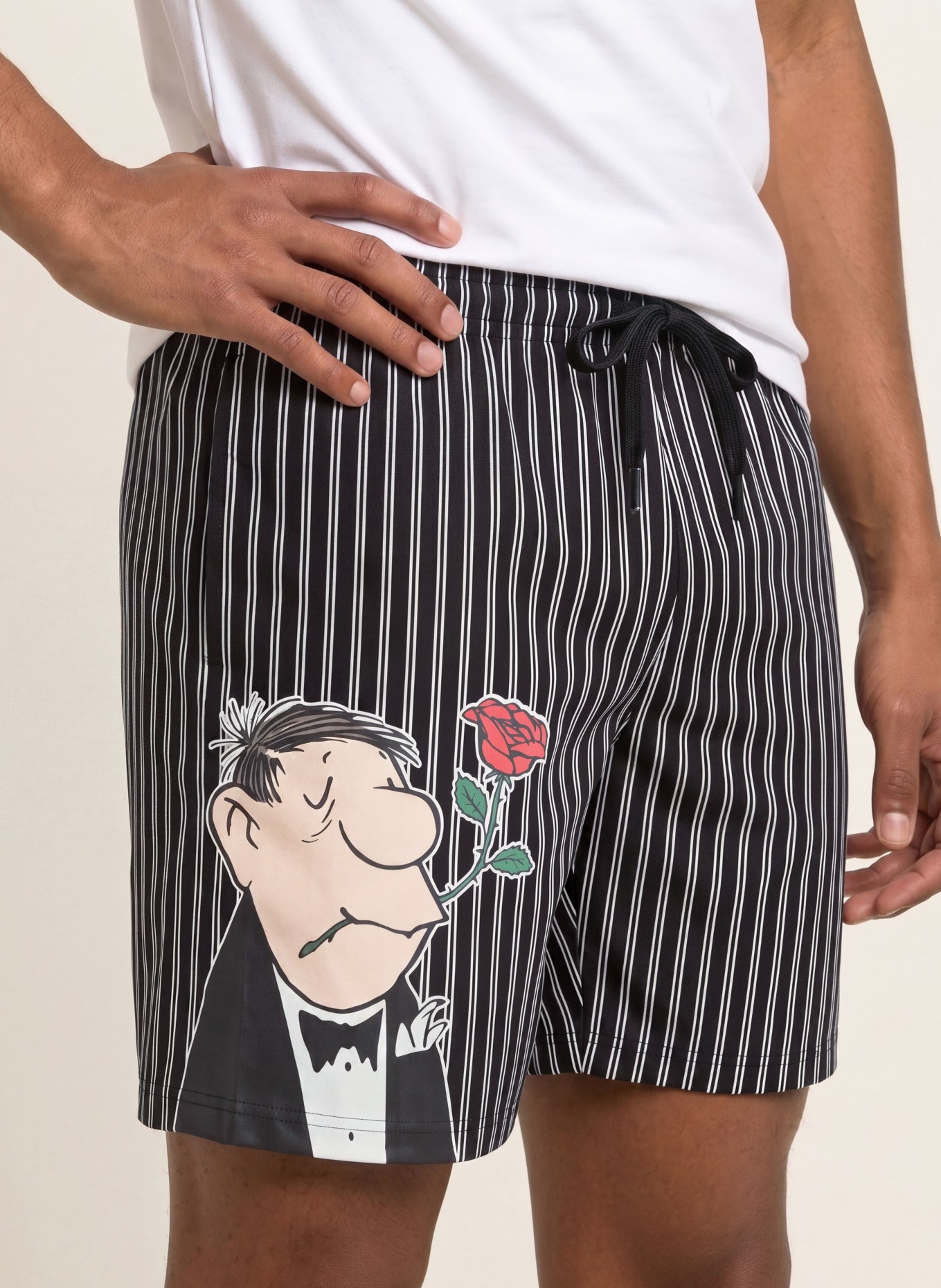 mey Sovshorts mey × LORIOT: SVART / RÖD / VIT