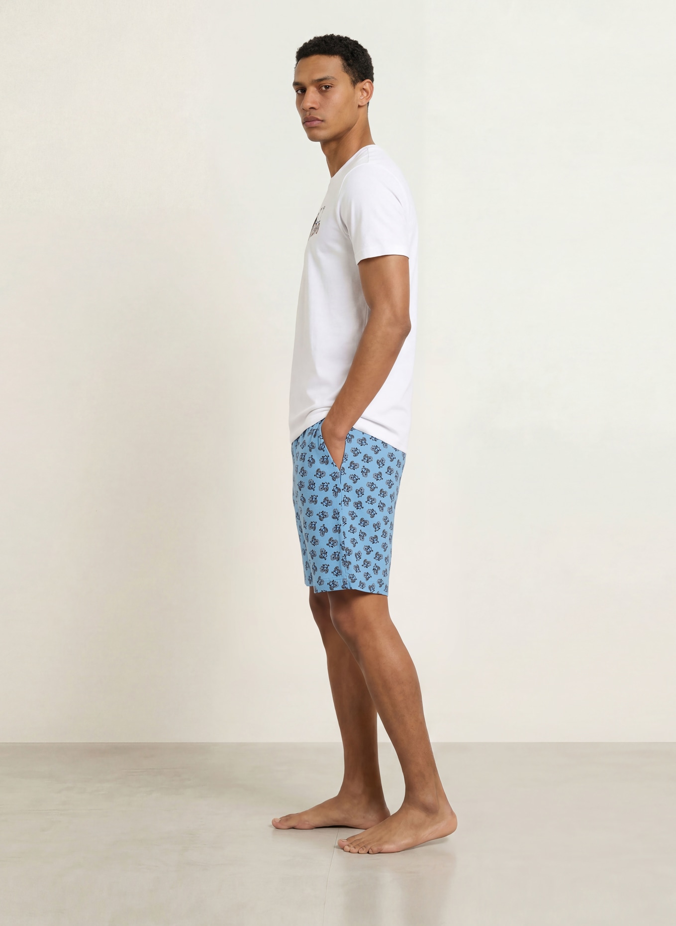 mey Sovshorts mey × LORIOT: LJUSBLÅ / BLÅ / VIT