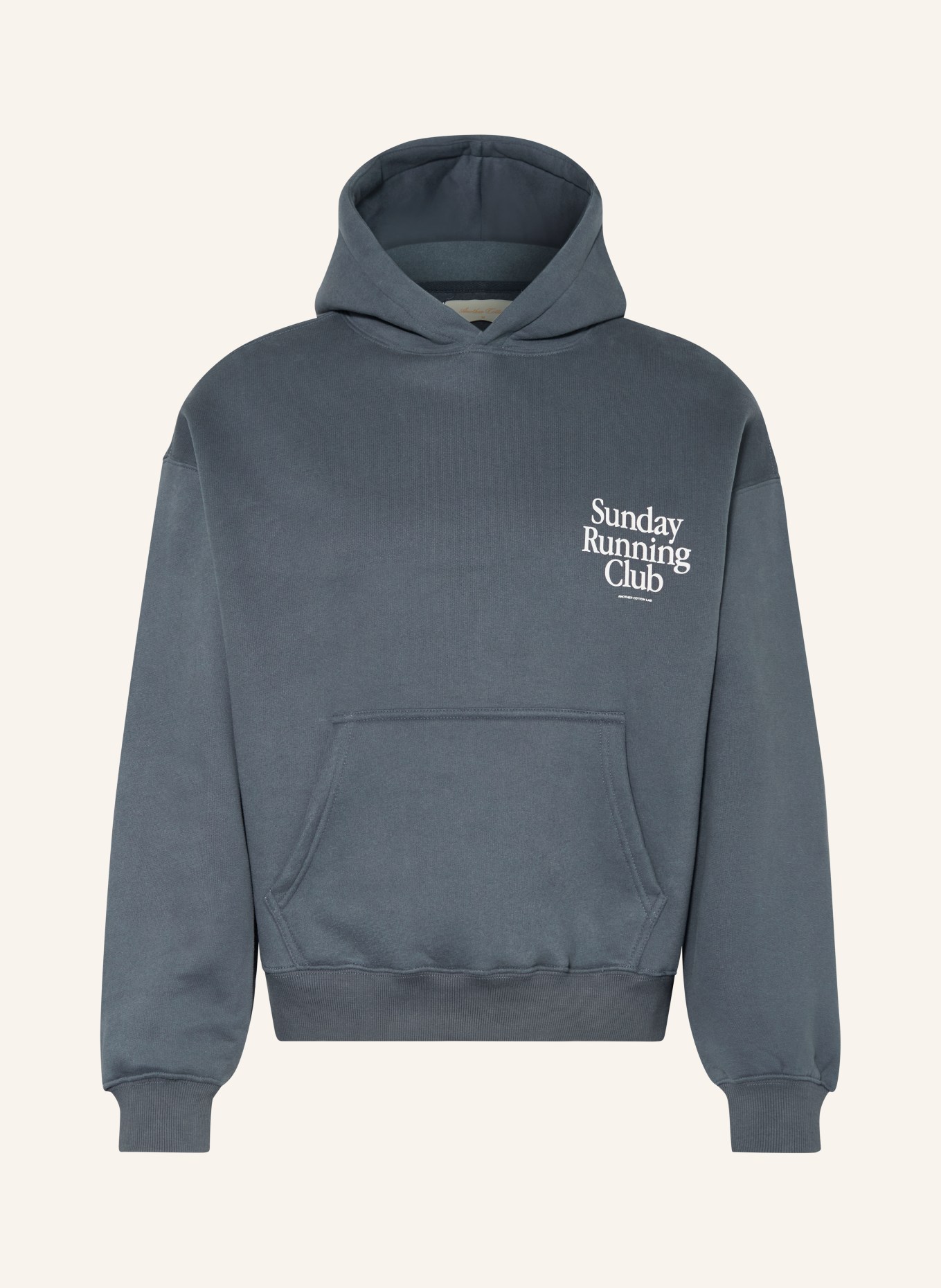 another COTTON LAB Oversized-Hoodie: BLAUGRAU / WEISS