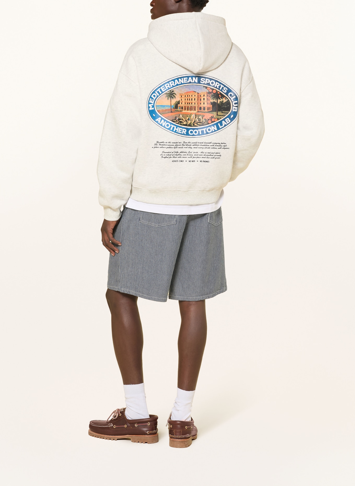 another COTTON LAB Hoodie: HELLGRAU / ORANGE / BLAU