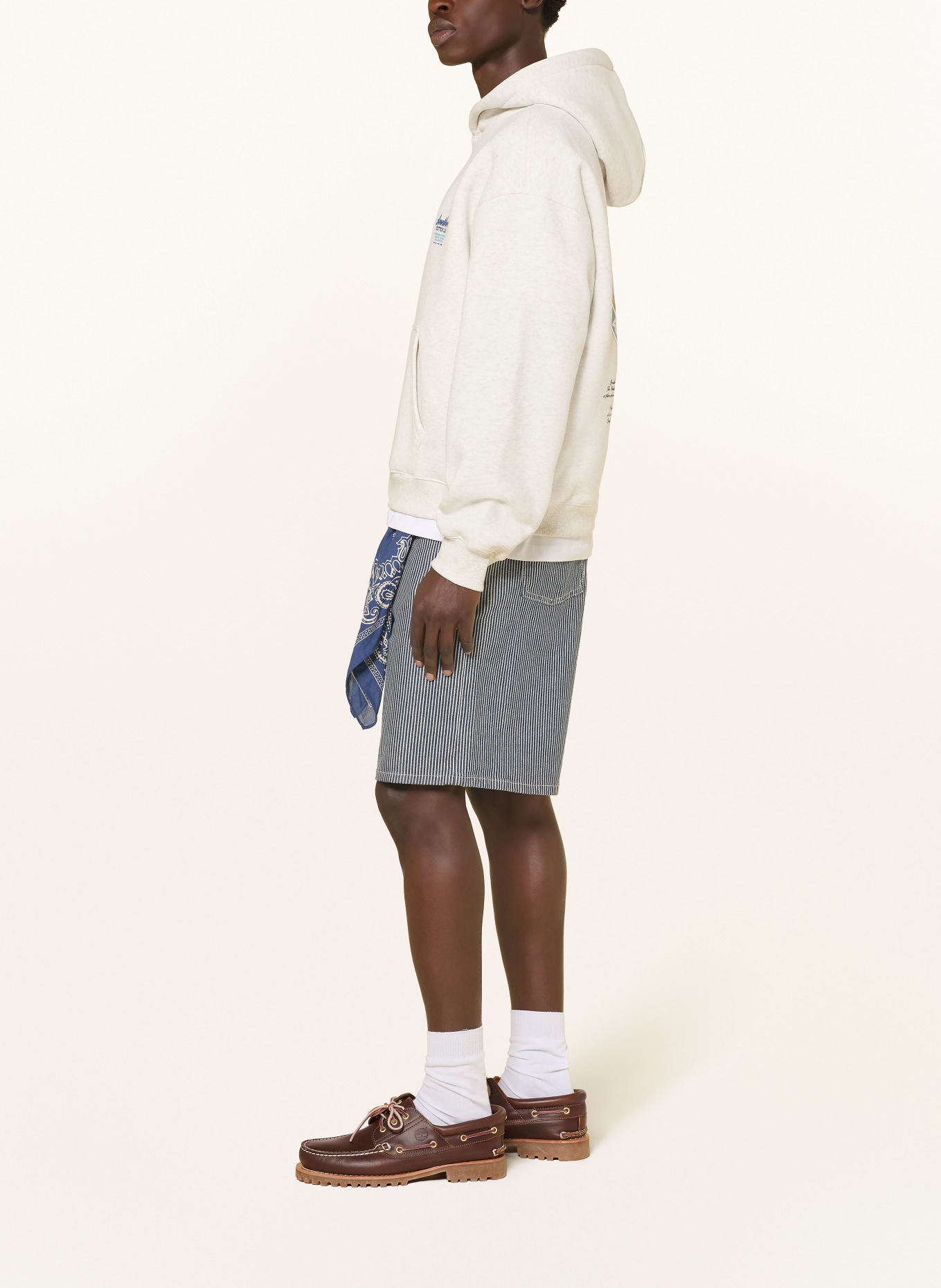another COTTON LAB Hoodie: HELLGRAU / ORANGE / BLAU