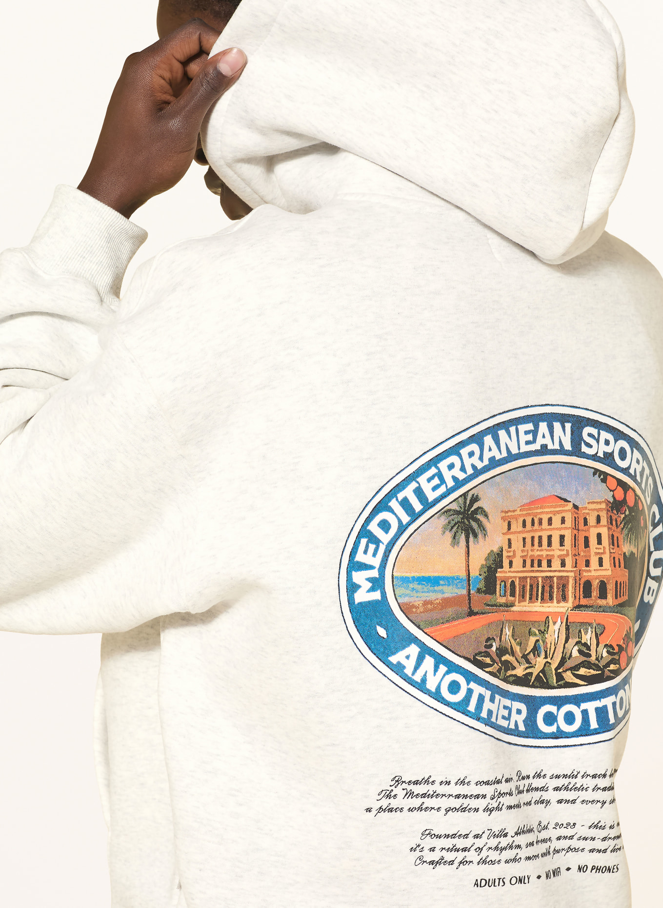 another COTTON LAB Hoodie: HELLGRAU / ORANGE / BLAU