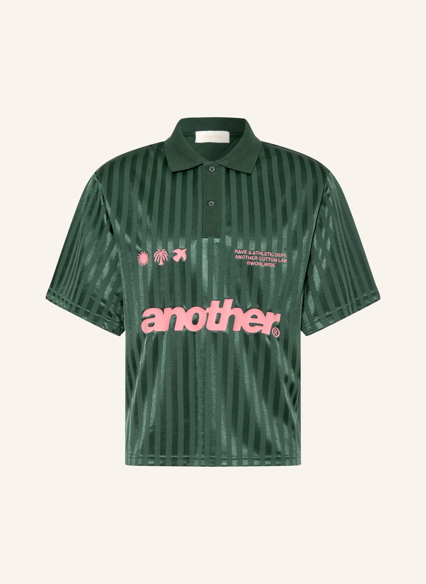 another COTTON LAB Polo en jersey: GROEN / ROSE