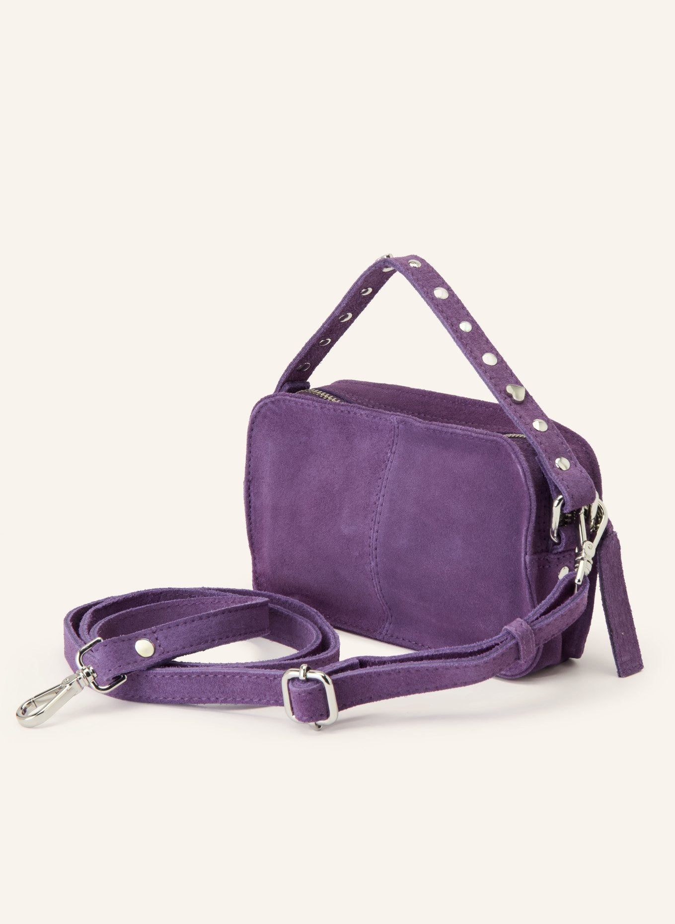 NÚNOO HELENA Handbag with Studs: PURPLE