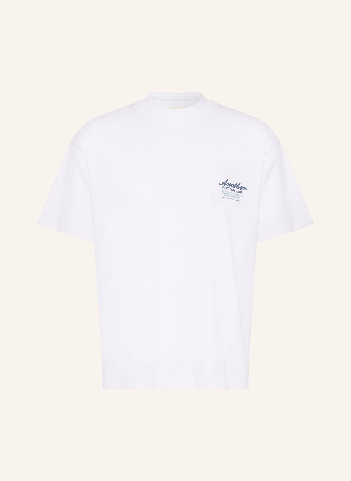 another COTTON LAB T-Shirt: WEISS / ORANGE / DUNKELBLAU