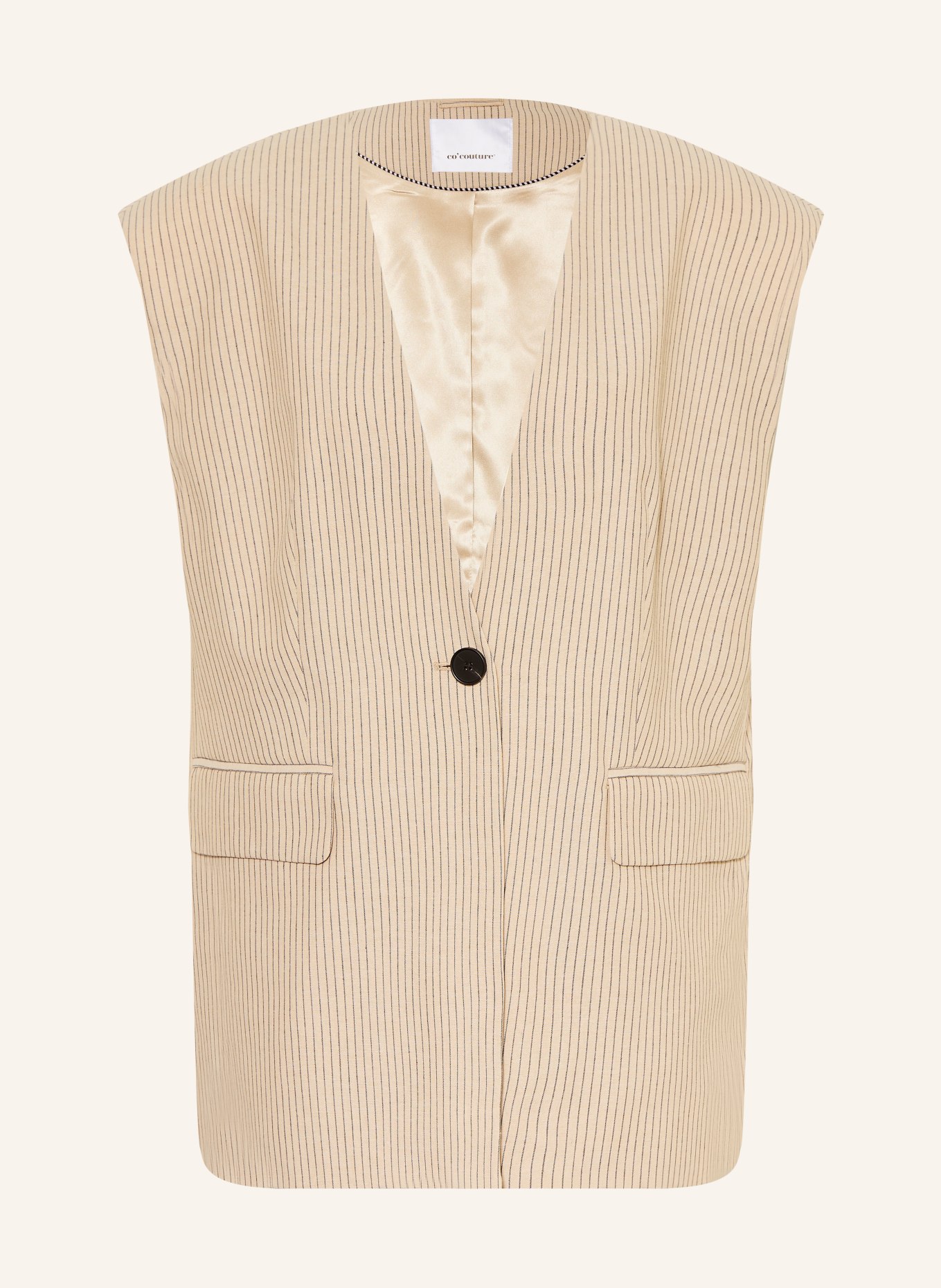 co'couture Vestă blazer oversized NADINECC: BEJ