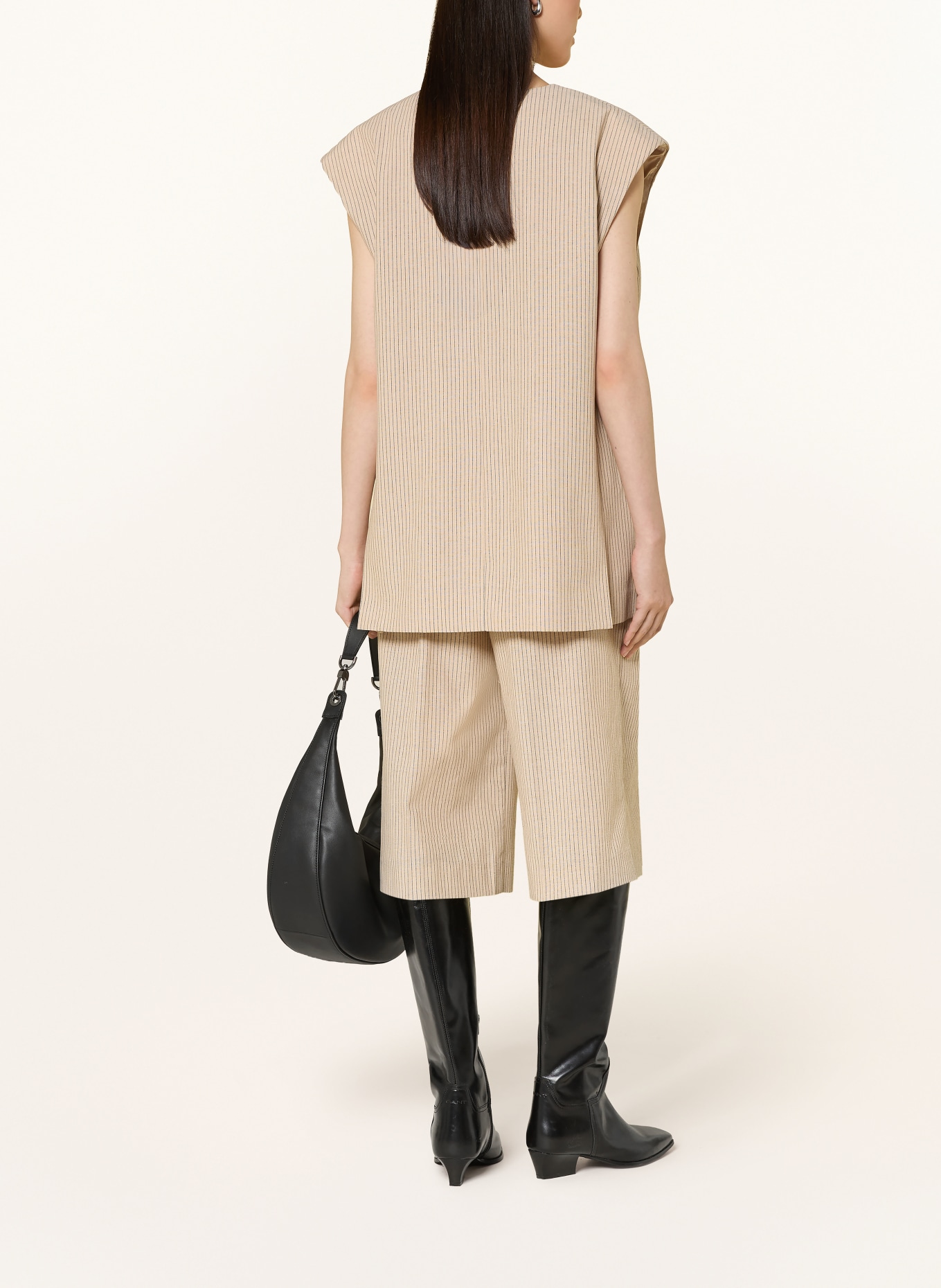 co'couture Vestă blazer oversized NADINECC: BEJ